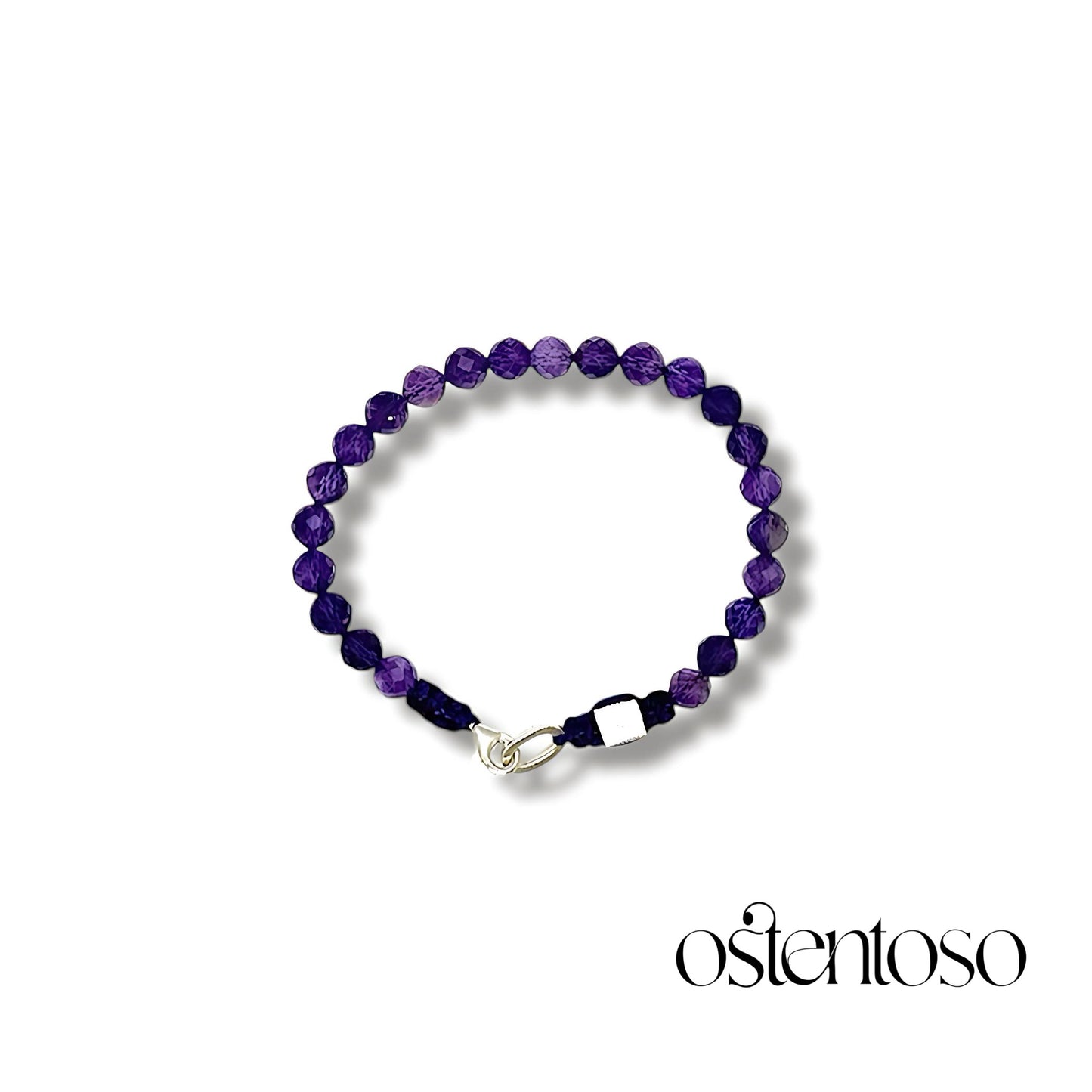 Brazalete Amatista facetado tamaño No. 6 mm.