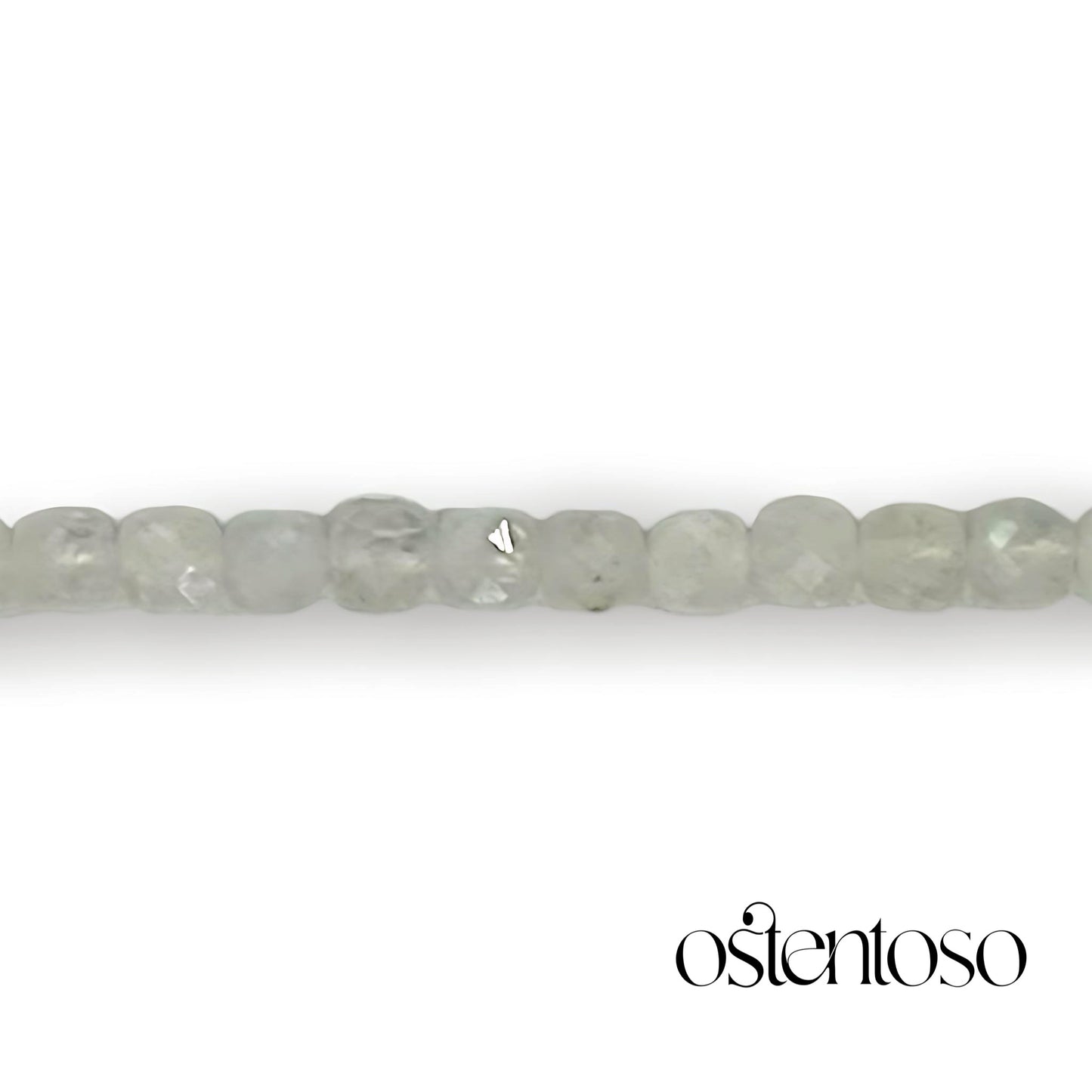 Brazalete Roca Lunar cúbico facetado tamaño No. 4 mm.