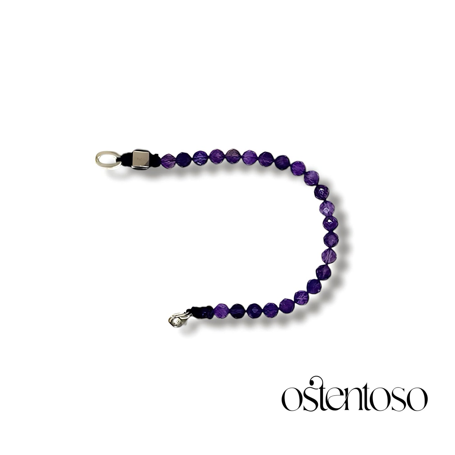 Brazalete Amatista facetado tamaño No. 6 mm.