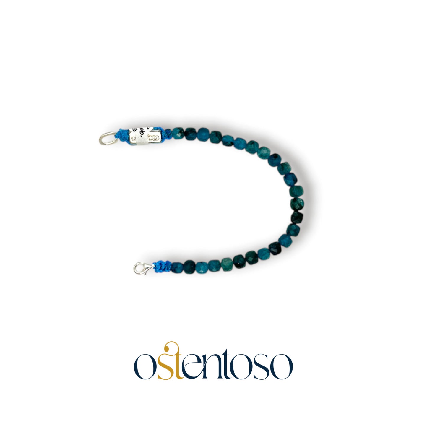 Bracelet Quartz Apatite cubique facetté taille n°6 mm.