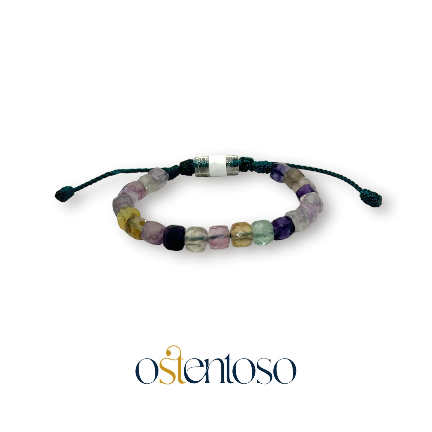 Bracelet facetté en fluorite cubique taille n°6 mm.