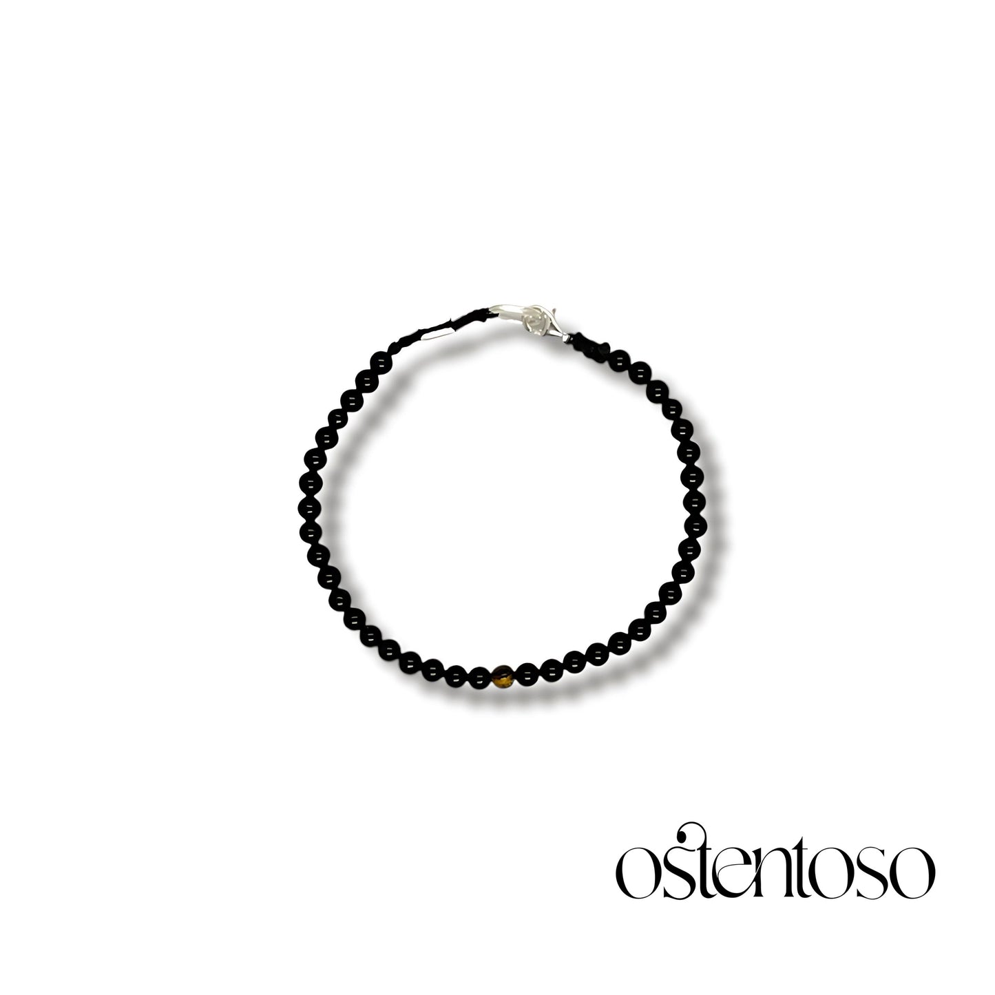 Black Onyx Bracelet Brilliant spherical size No. 4 mm.