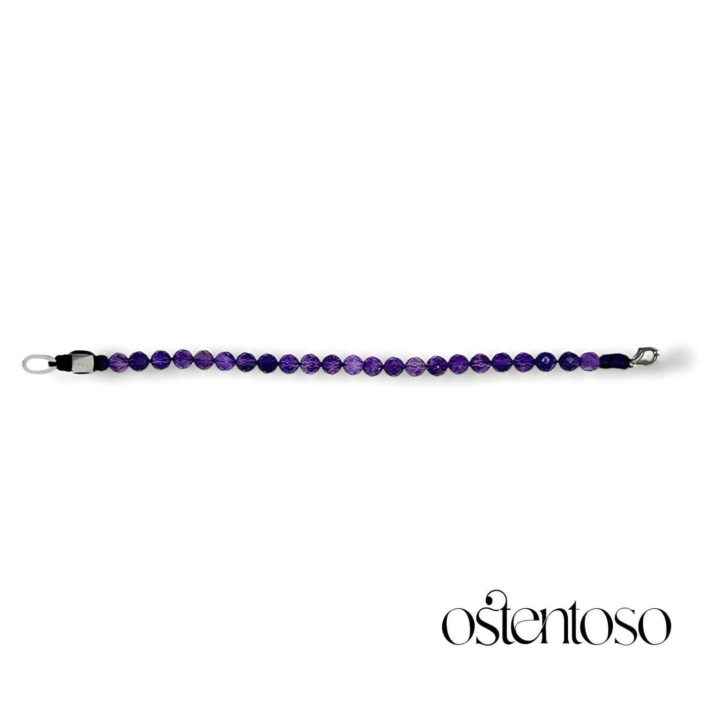 Brazalete Amatista facetado tamaño No. 6 mm.