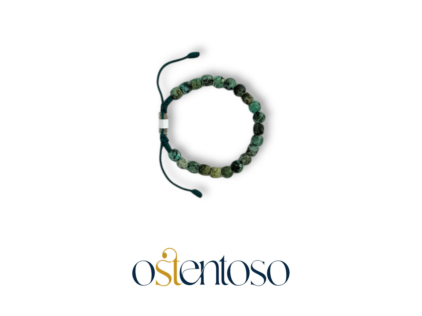 Bracelet turquoise africain cubique facetté taille n°6 mm.