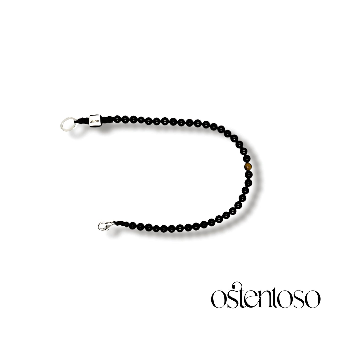 Black Onyx Bracelet Brilliant spherical size No. 4 mm.