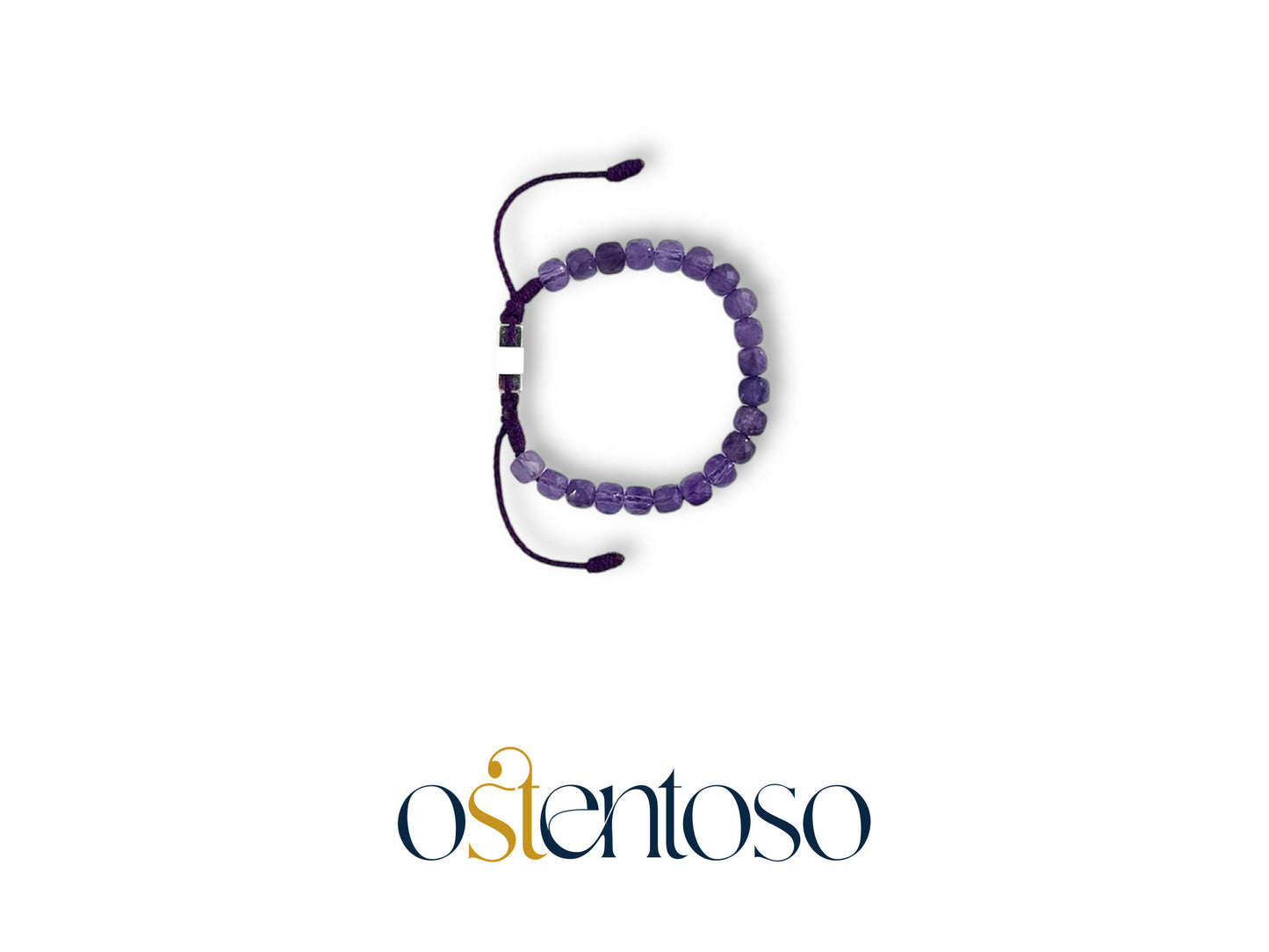 Bracelet améthyste cubique facettée taille n°6 mm.