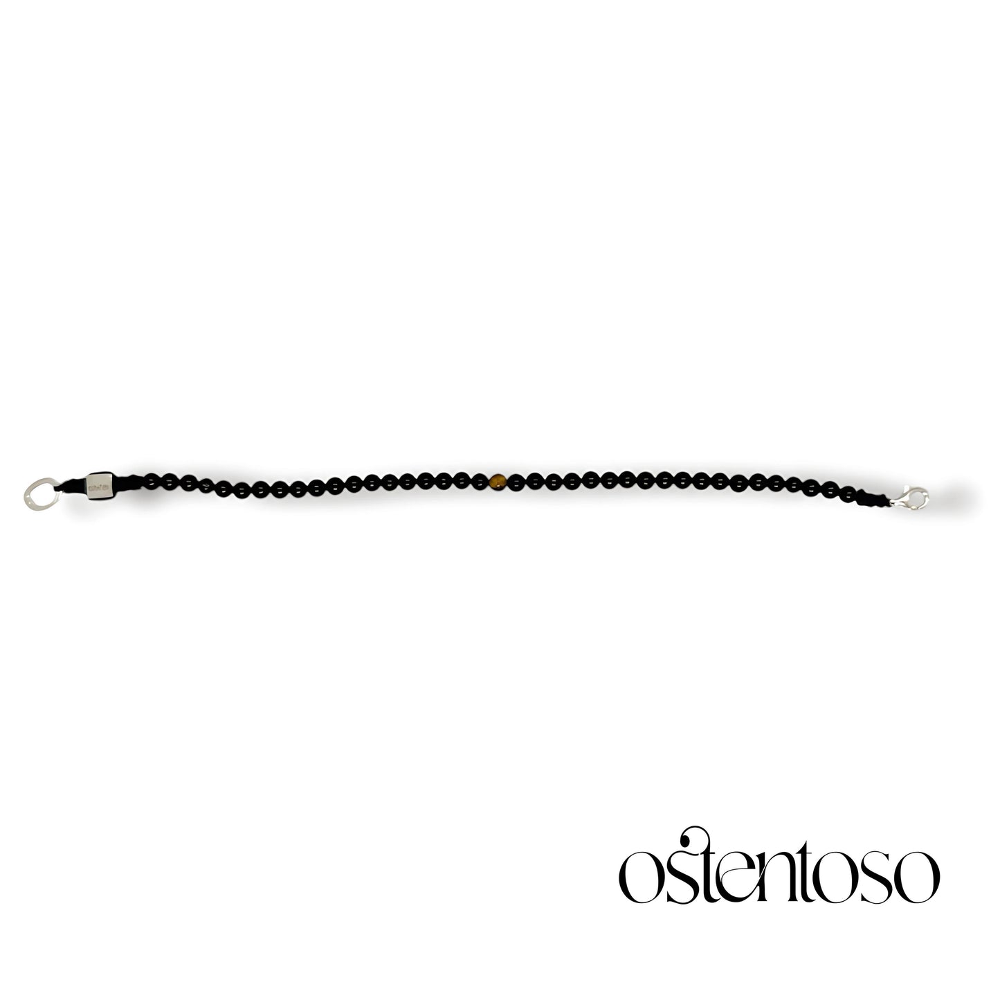 Black Onyx Bracelet Brilliant spherical size No. 4 mm.