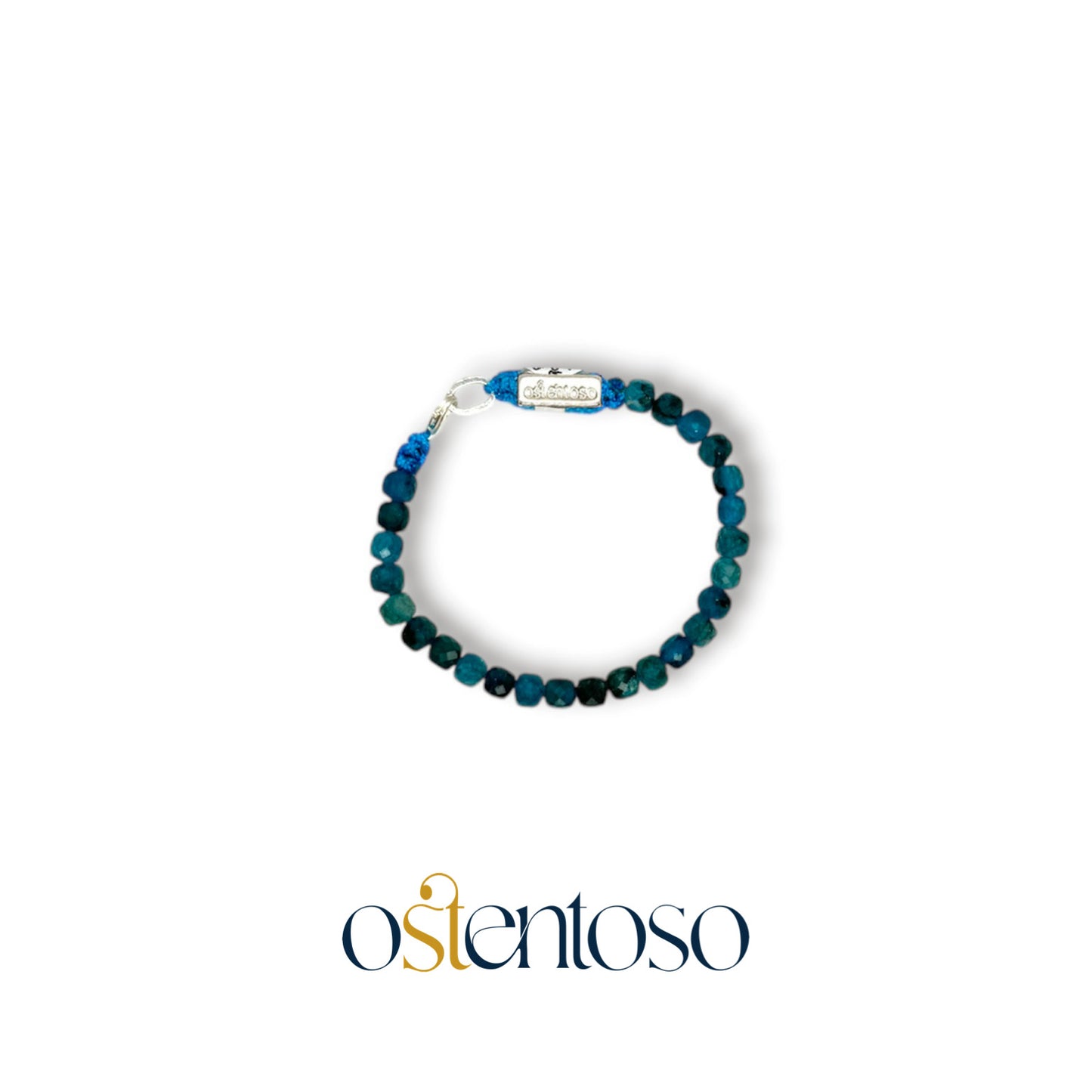 Bracelet Quartz Apatite cubique facetté taille n°6 mm.
