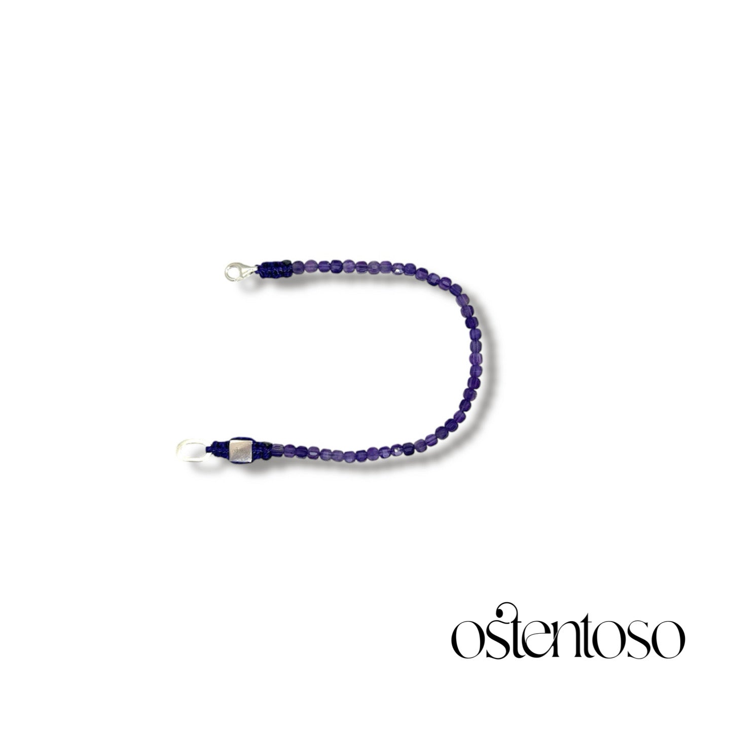 Brazalete Amatista cubico facetado tamaño No. 3 mm.