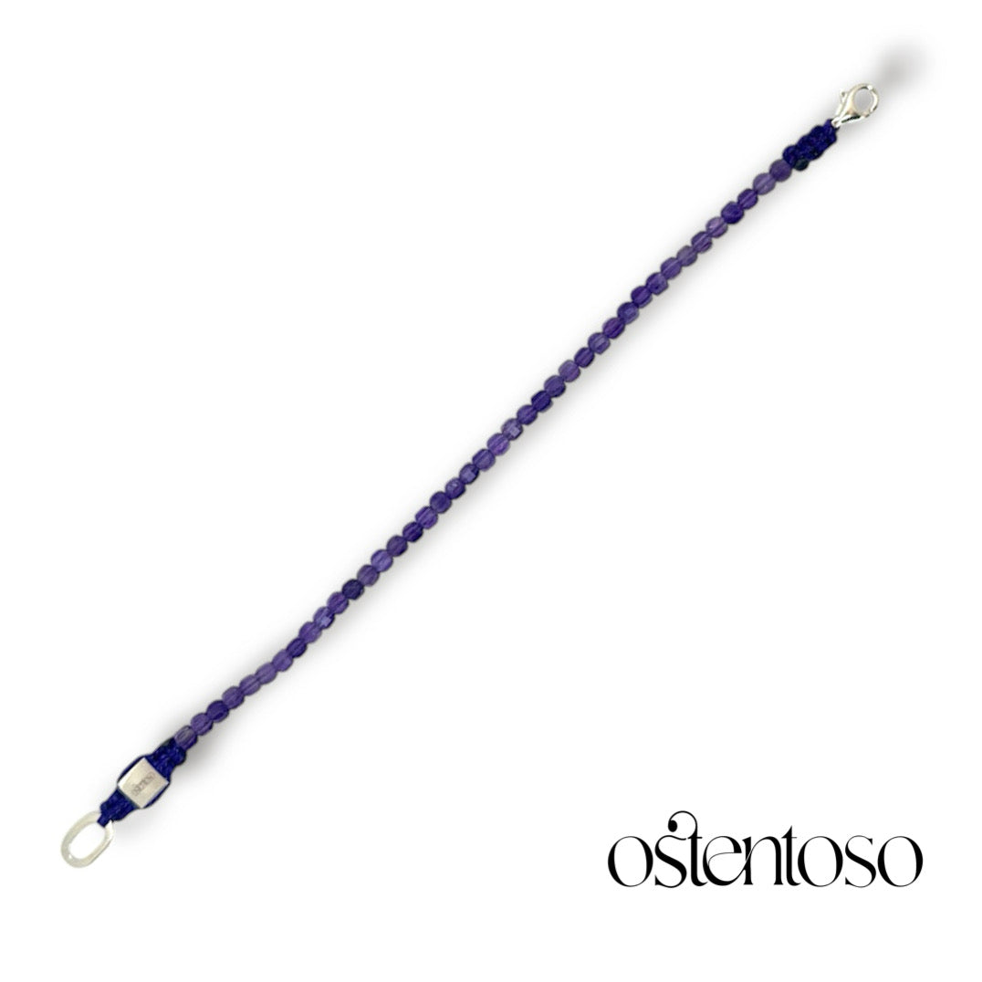 Brazalete Amatista cubico facetado tamaño No. 3 mm.