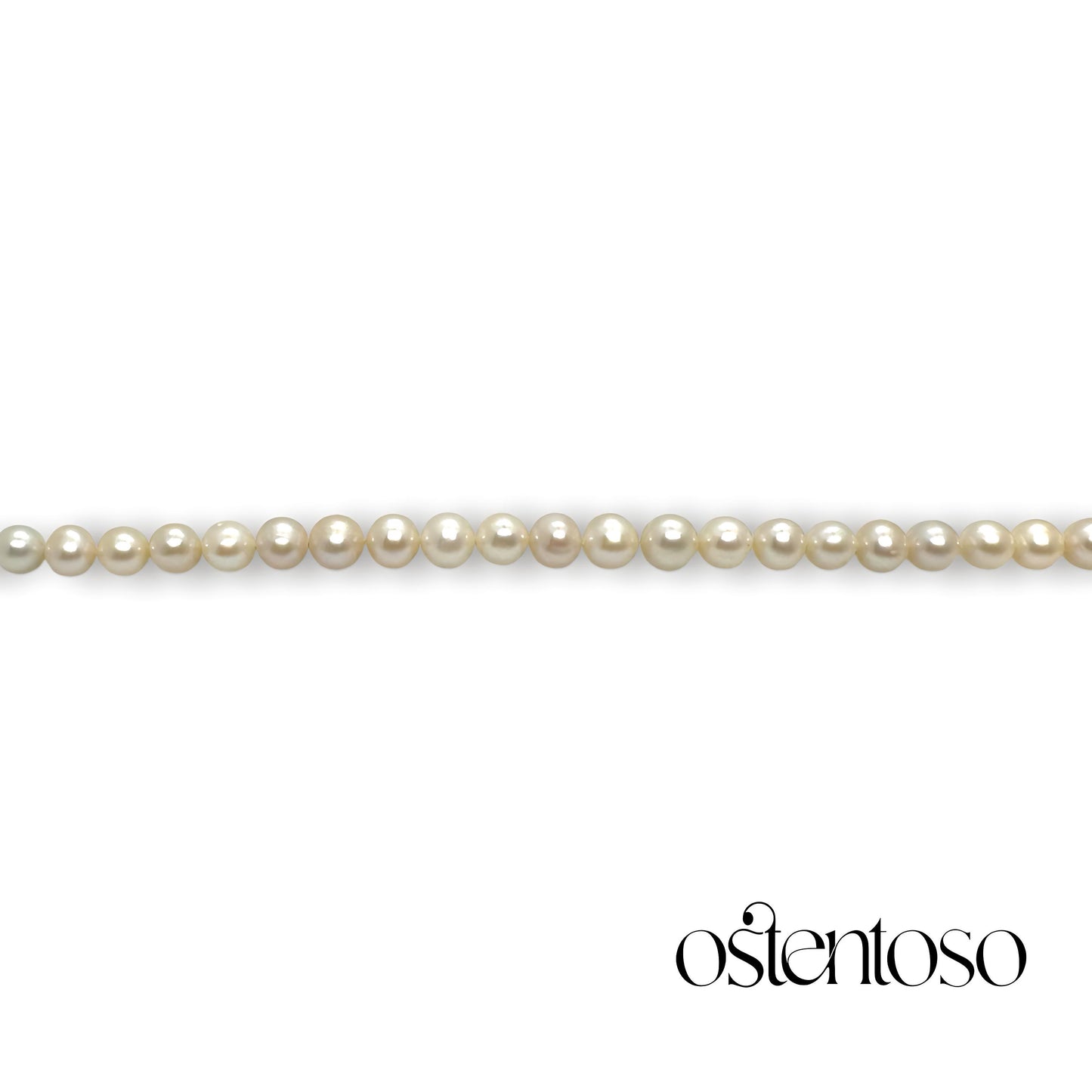White Potato Pearl Bracelet, spherical, size No. 6 mm.