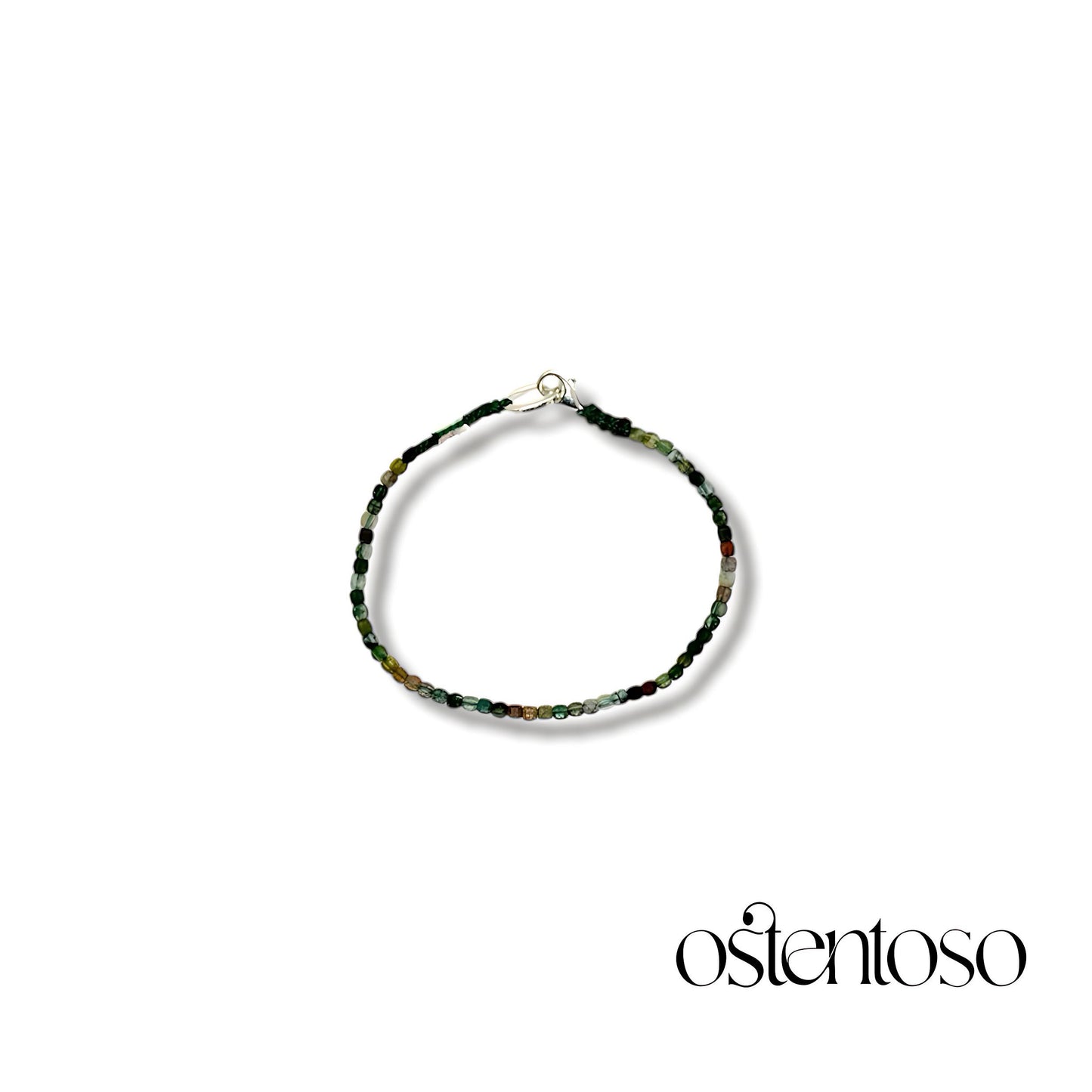 Brazalete Agata india cubico facetado tamaño No. 2 mm.
