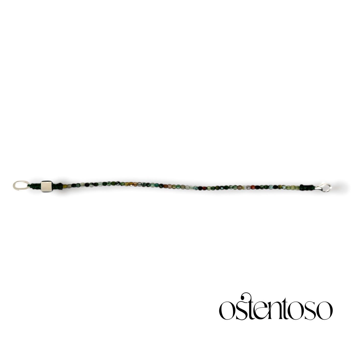 Brazalete Agata india cubico facetado tamaño No. 2 mm.