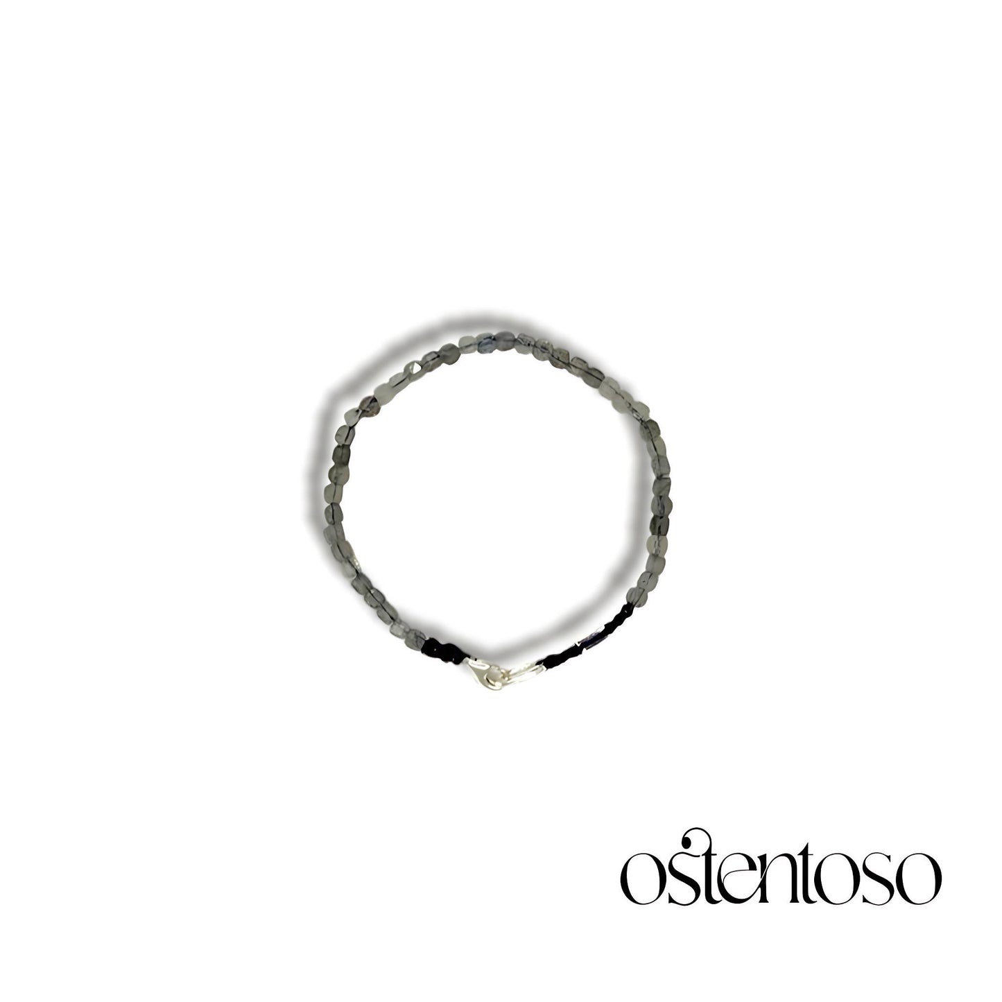 Brazalete Labradorita pulida cubico facetado tamaño No. 3 mm.