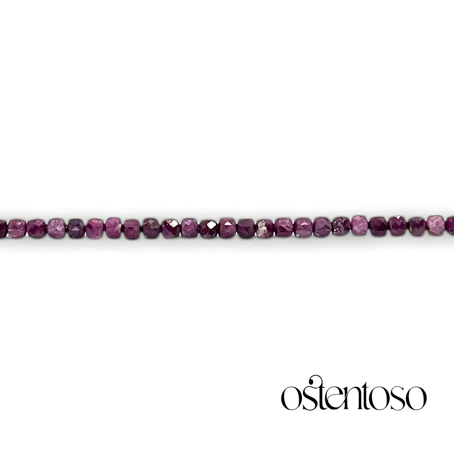 Faceted Ruby Bracelet size No. 4 mm.