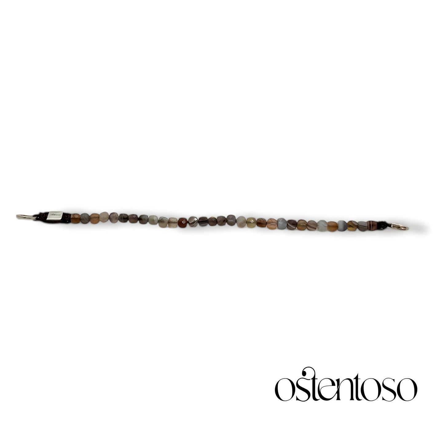 Brazalete Agata Botswana cubica facetada tamaño No. 4 mm.