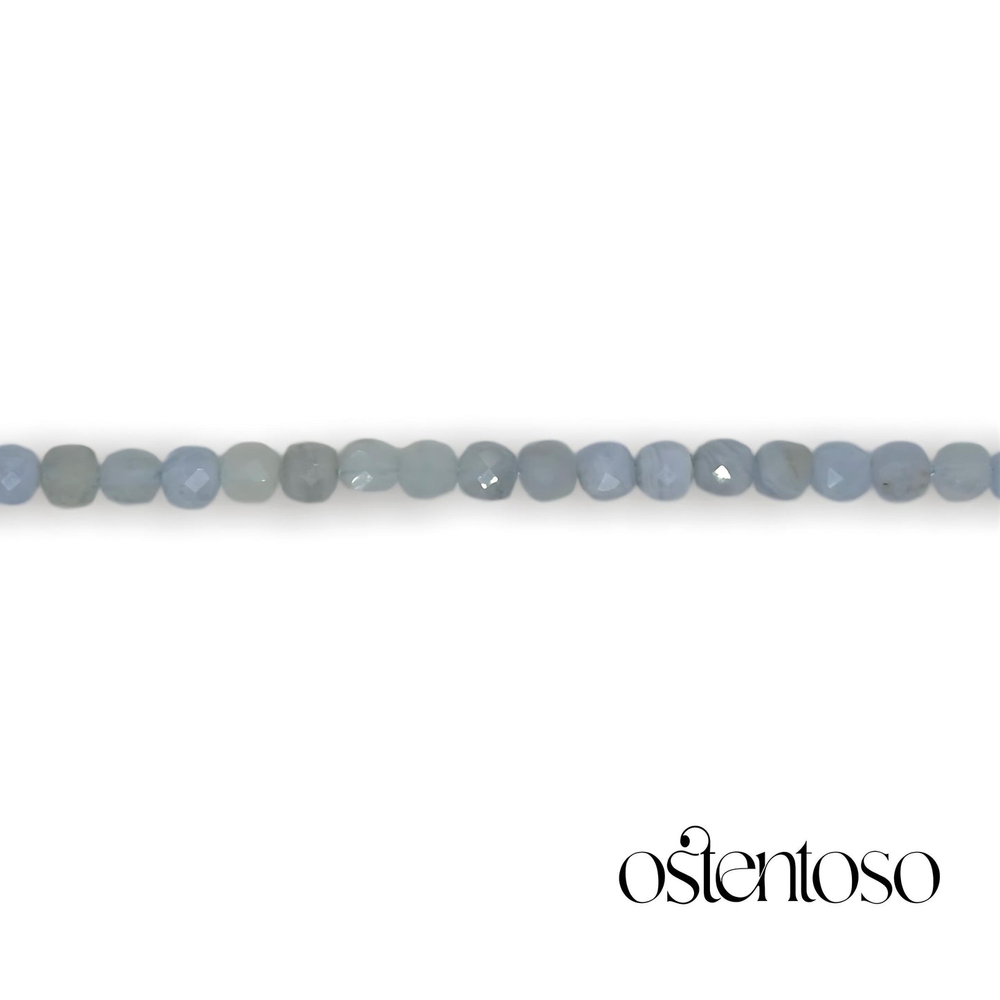 Blue Lace Agate Bracelet, cubic size No. 6 mm.