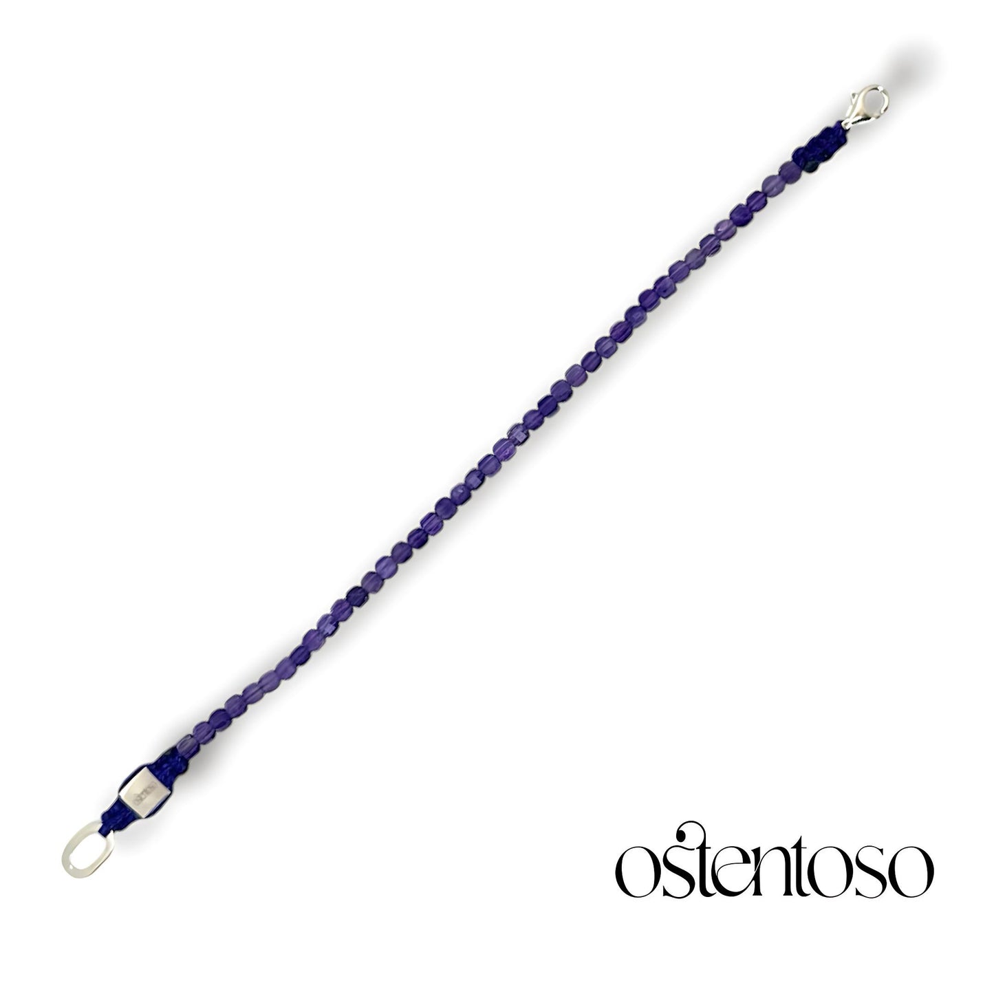 Brazalete Amatista cubico facetado tamaño No. 3 mm.