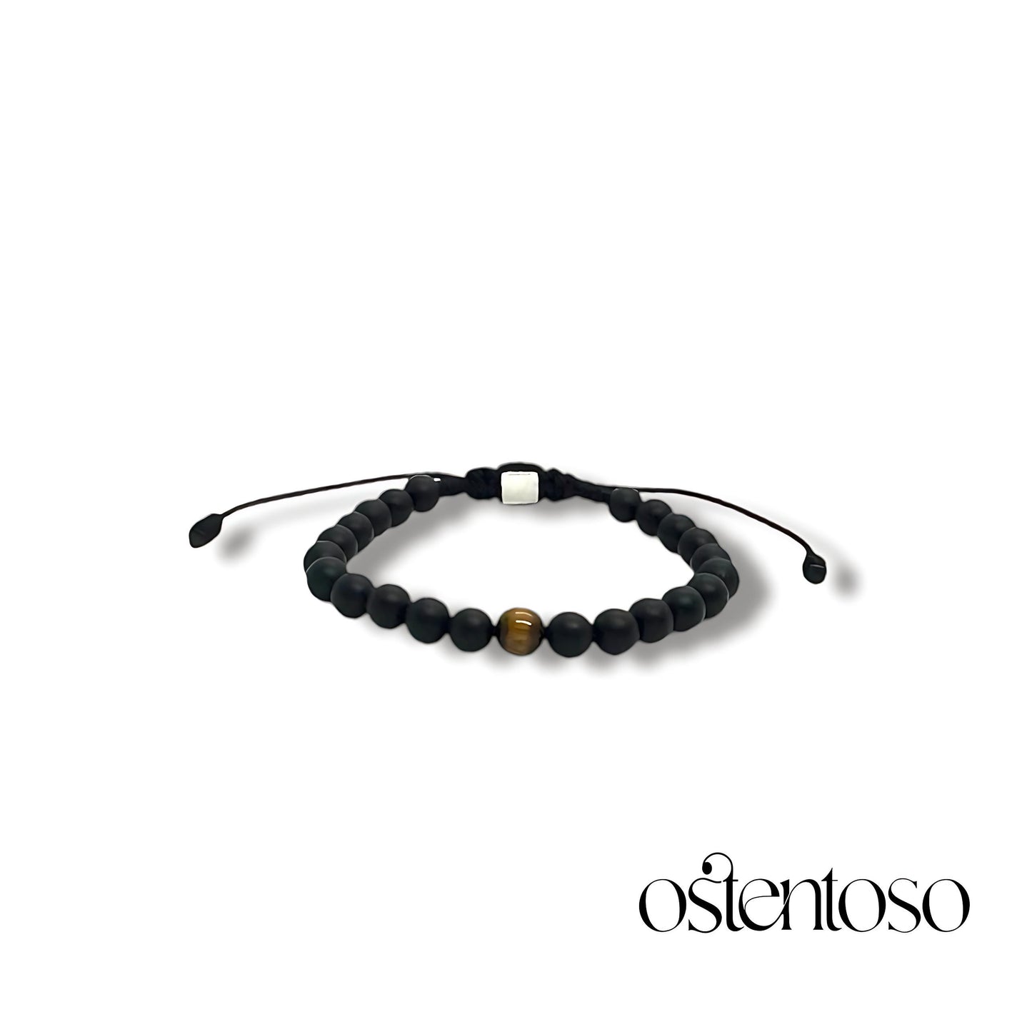 Matte Black Onyx spherical bracelet size No. 6 mm.