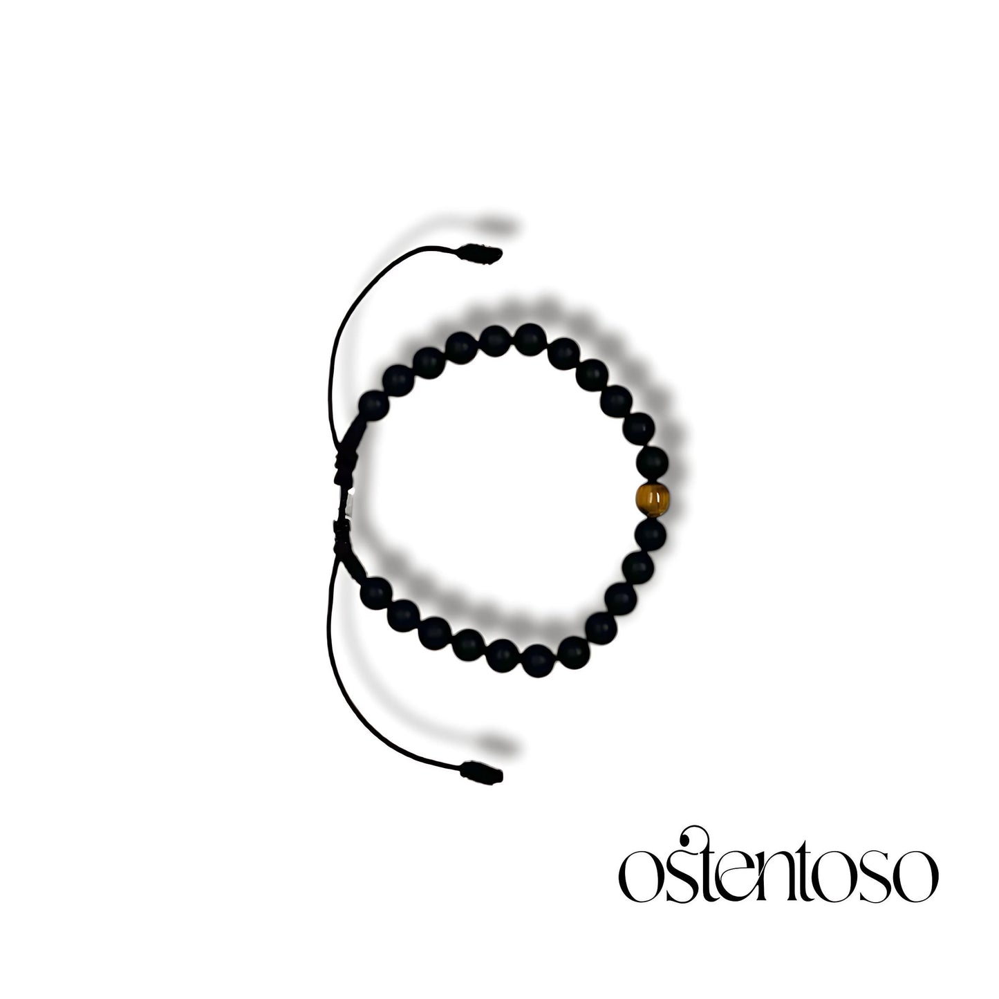 Matte Black Onyx spherical bracelet size No. 6 mm.