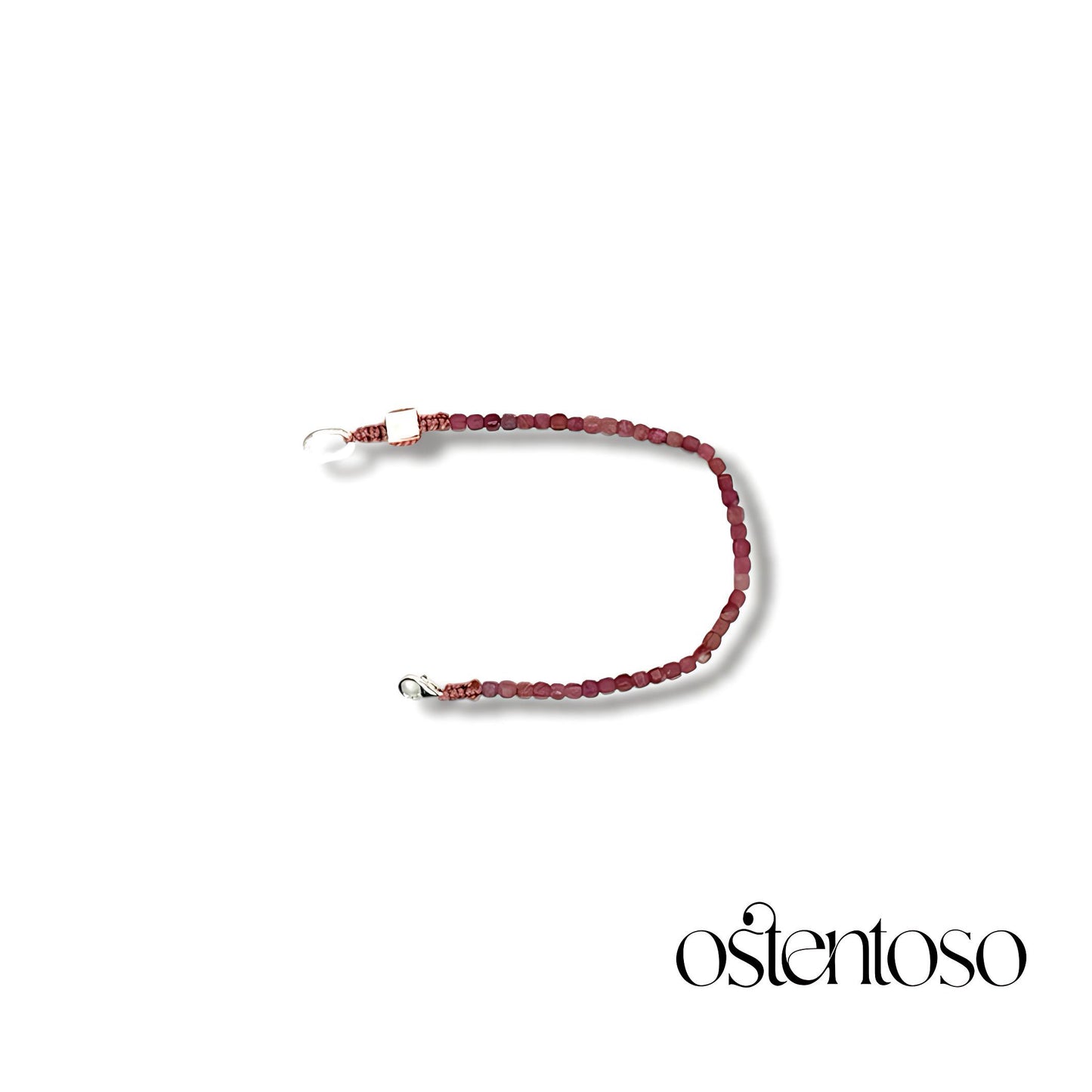 Brazalete Turmalina Rosa cubico facetado tamaño No. 3 mm.