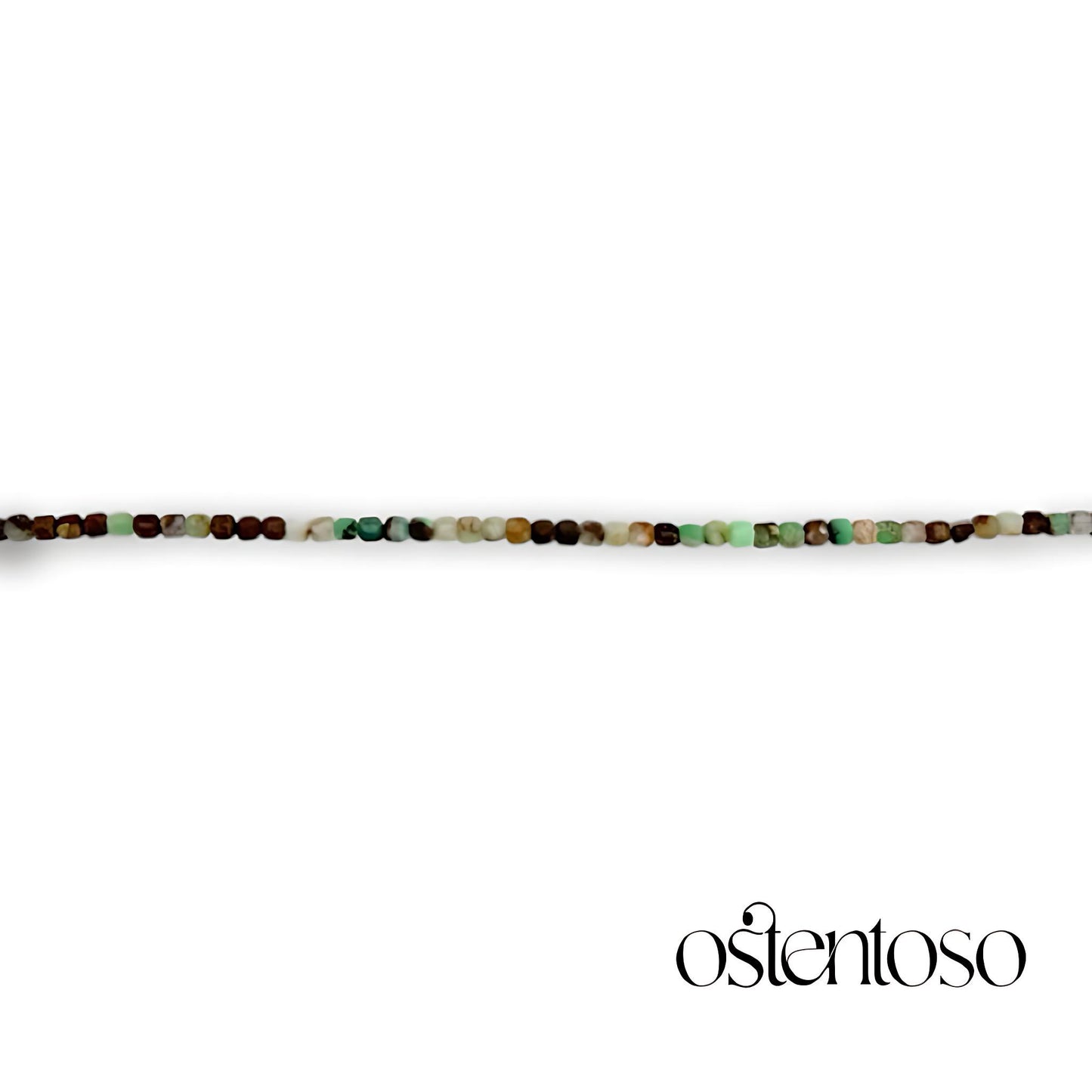 Brazalete Crisoprasa cubico facetado tamaño No. 3 mm.