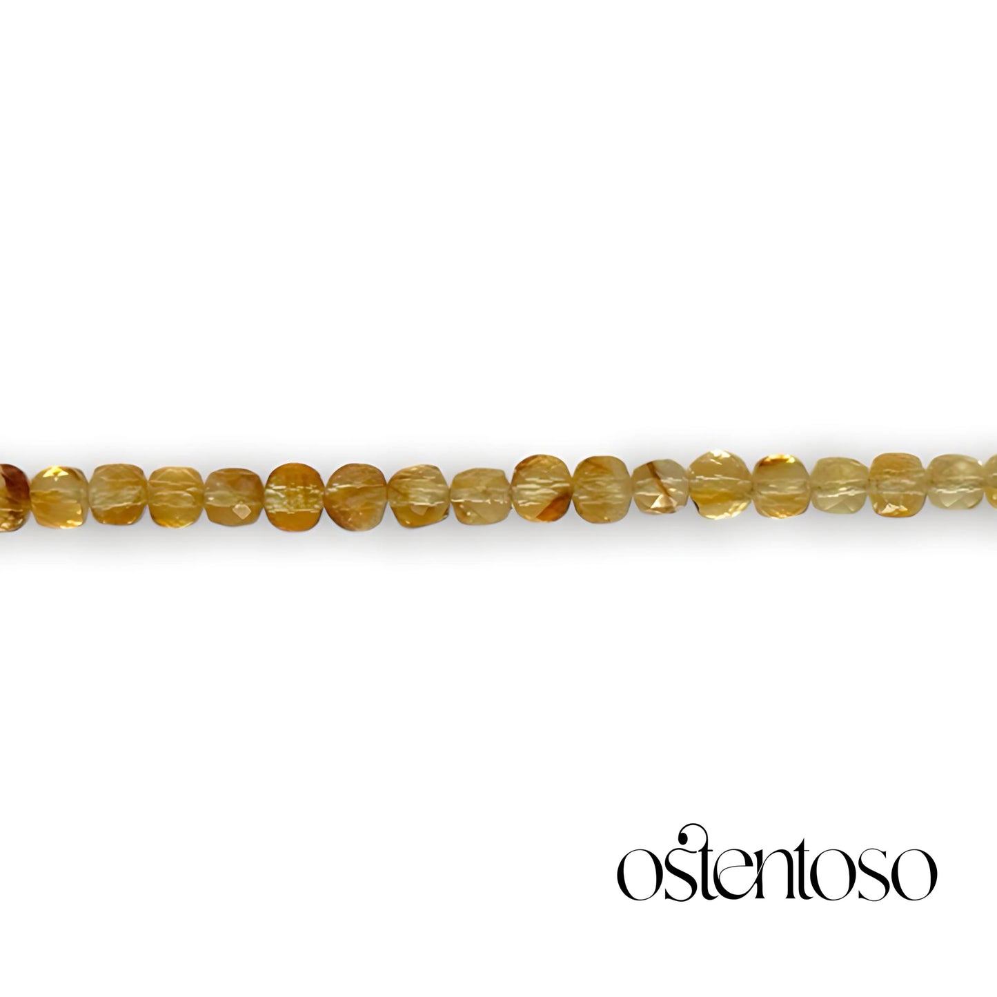Bracelet Quartz Citrine cubique facetté taille n°6 mm.