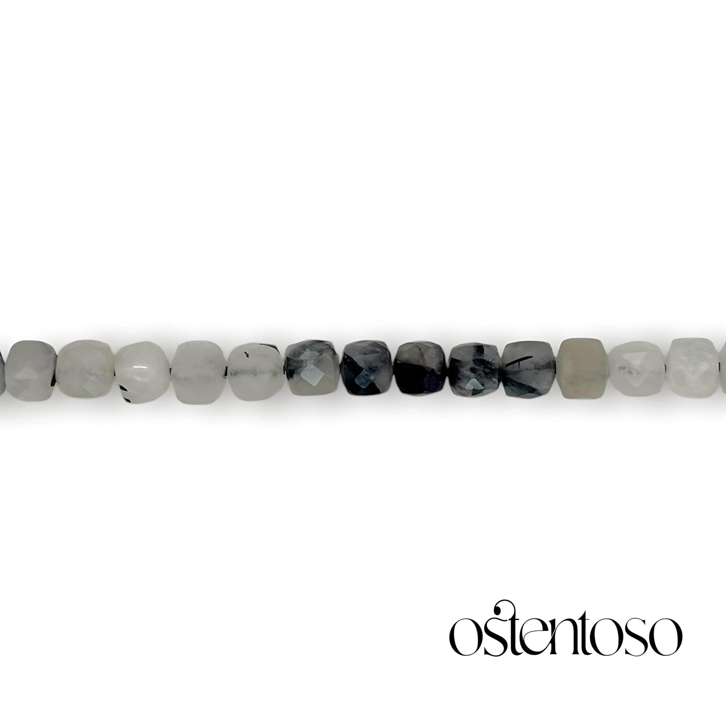 Cubic Tourmalinated Quartz Bracelet size No. 6 mm.