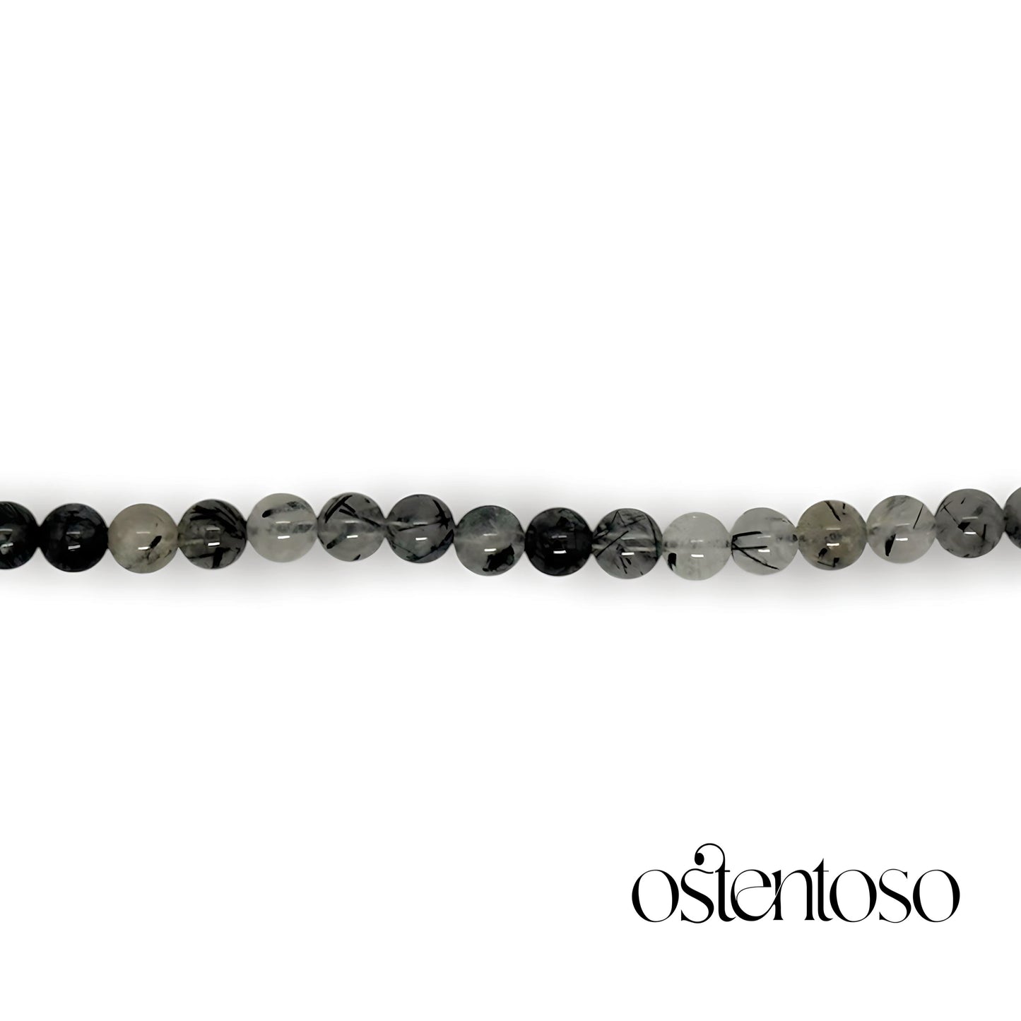 Bracelet Quartz Tourmaliné Sphérique taille n°6 mm.
