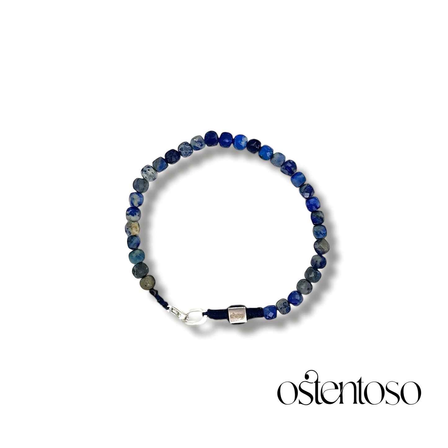 Lapis Lazuli faceted cubic bracelet size No. 5 mm.