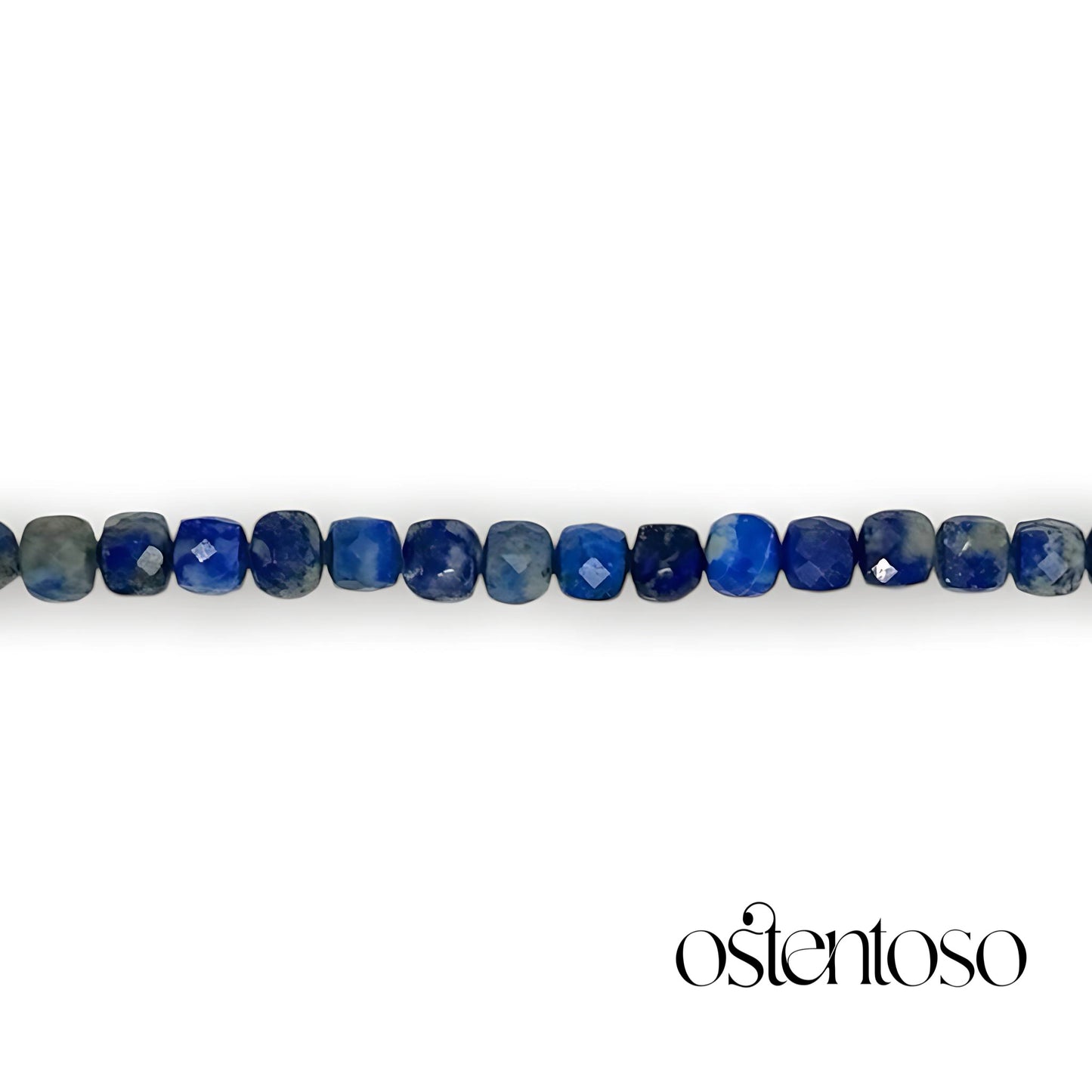 Lapis Lazuli faceted cubic bracelet size No. 5 mm.
