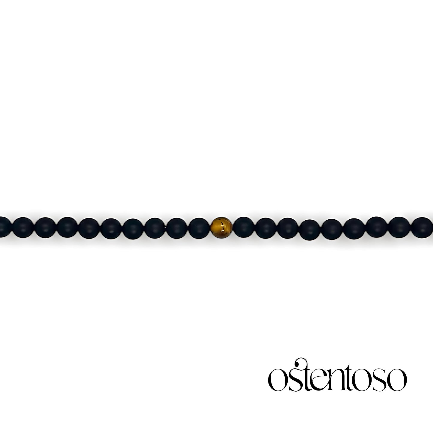Matte black onyx spherical bracelet size No. 6 mm.