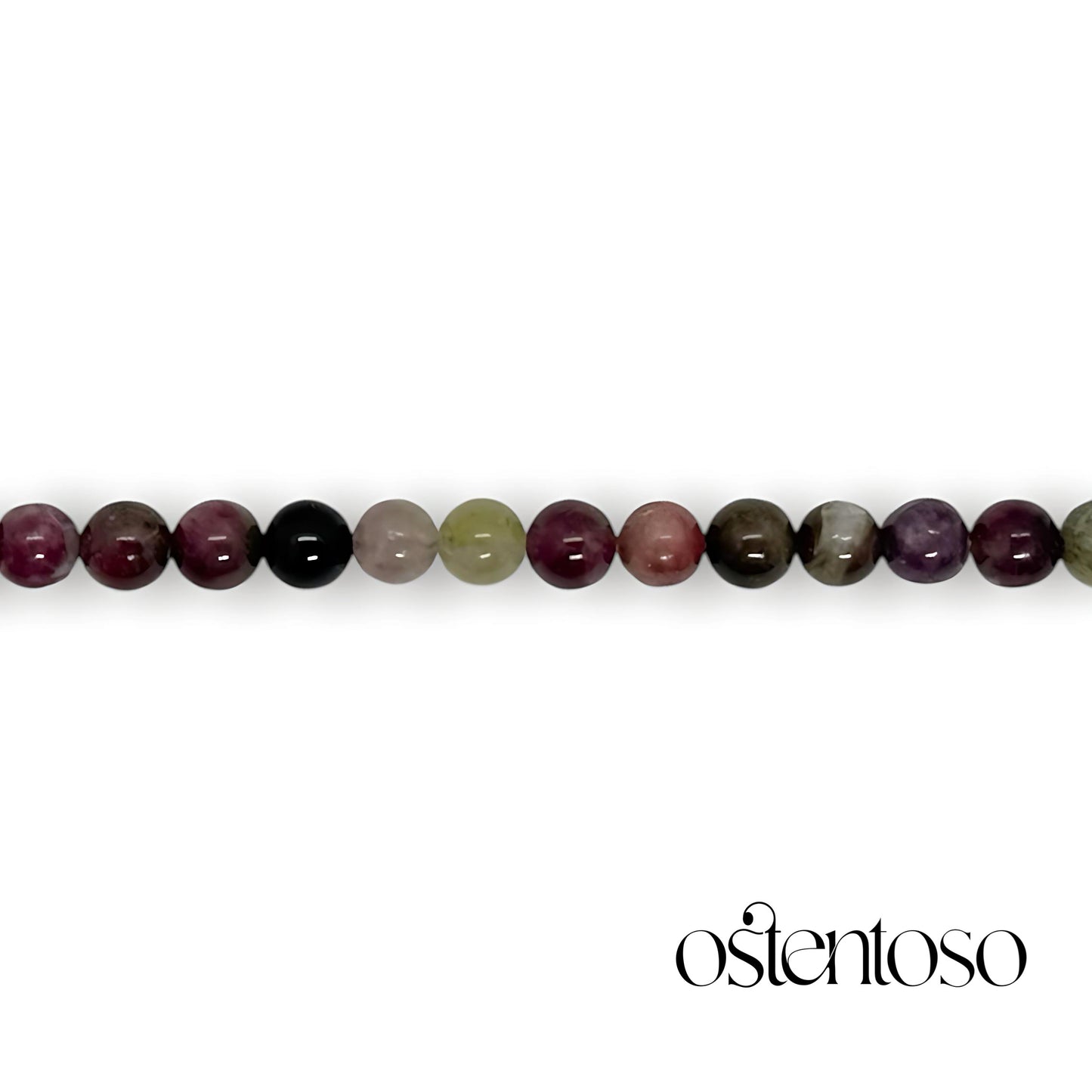 Multicolor Tourmaline spherical bracelet size No. 5 mm.