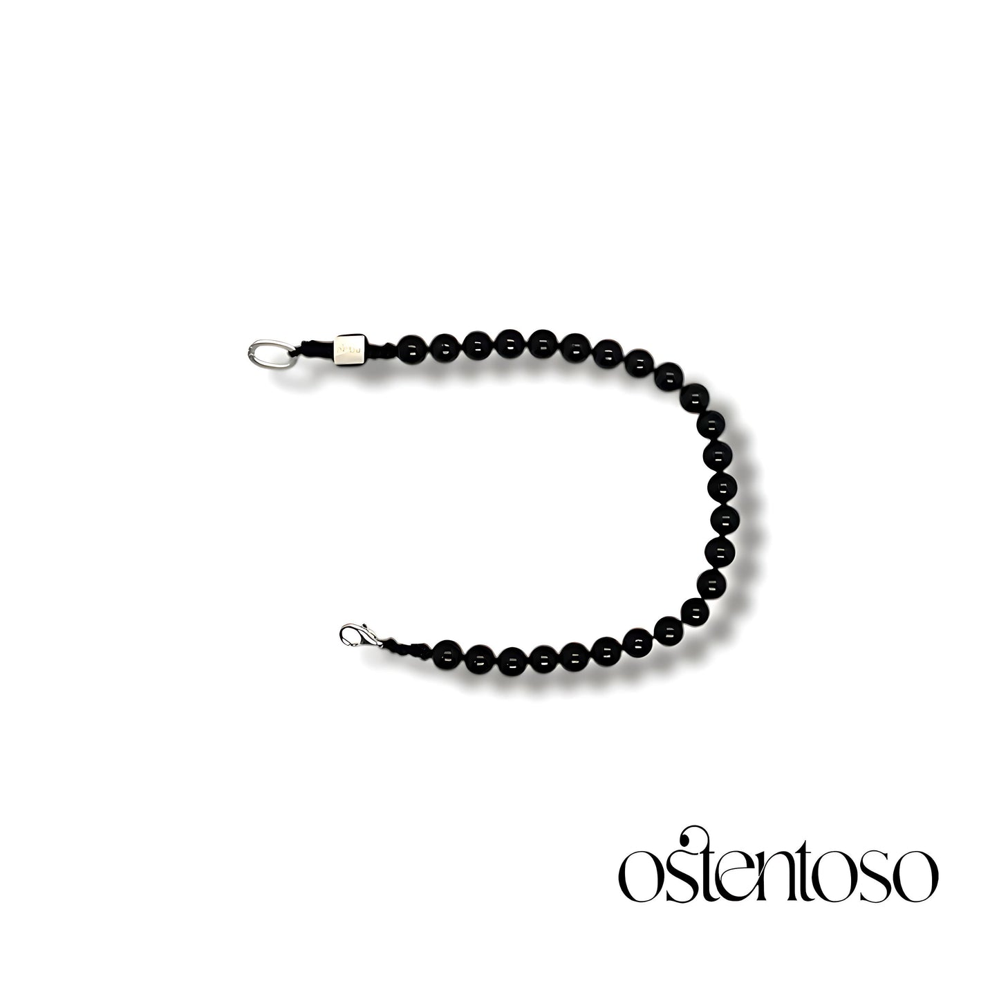 Spherical black tourmaline bracelet size No. 6 mm.
