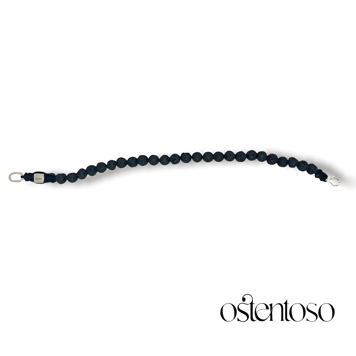 Spherical volcanic rock bracelet size No. 6 mm.