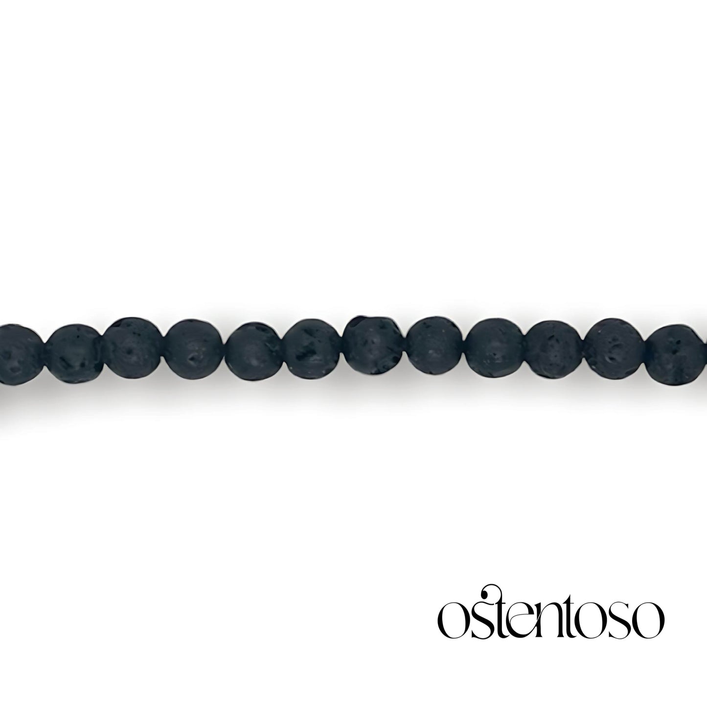 Spherical volcanic rock bracelet size No. 6 mm.