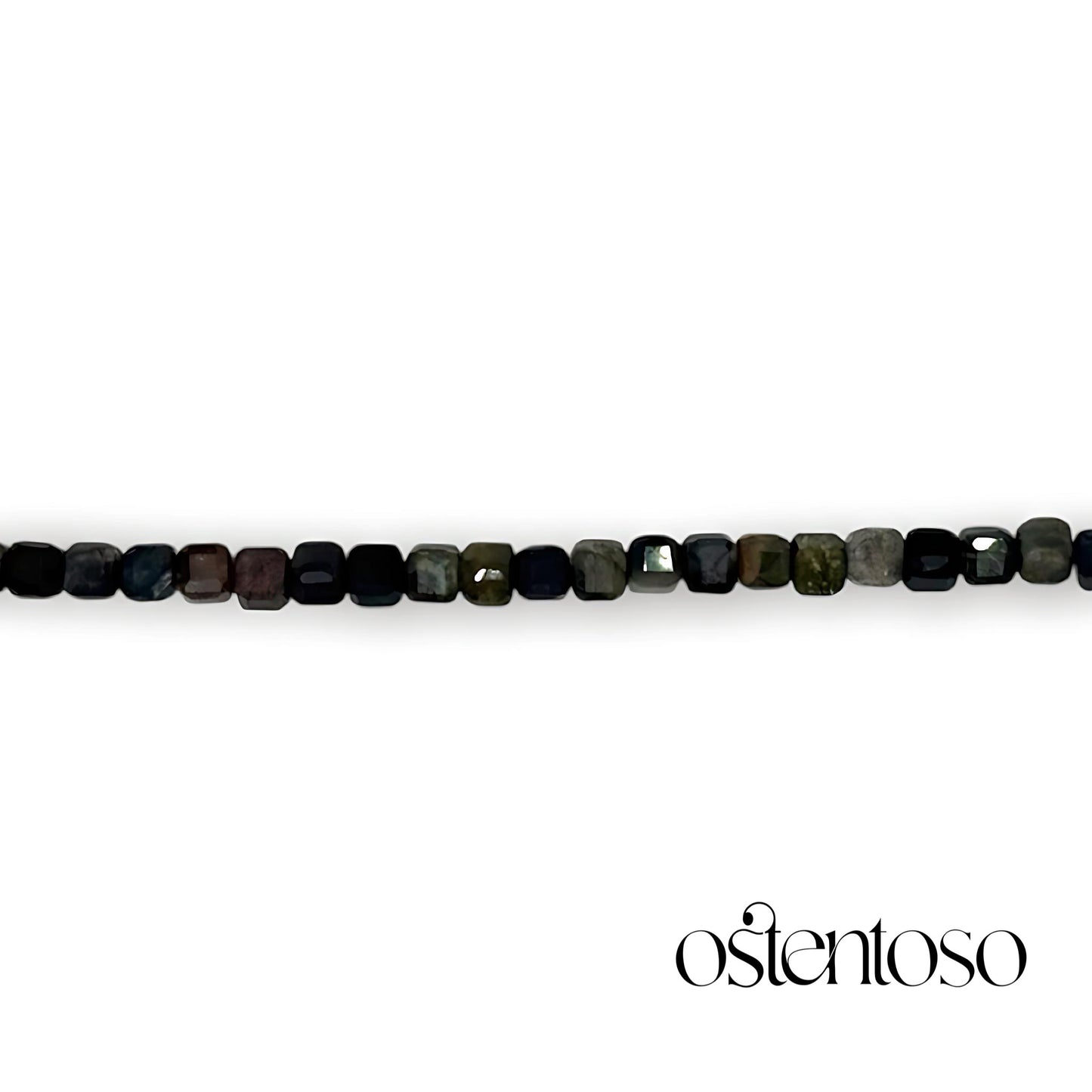 Multicolor Tourmaline Bracelet faceted cubic size No. 4 mm.