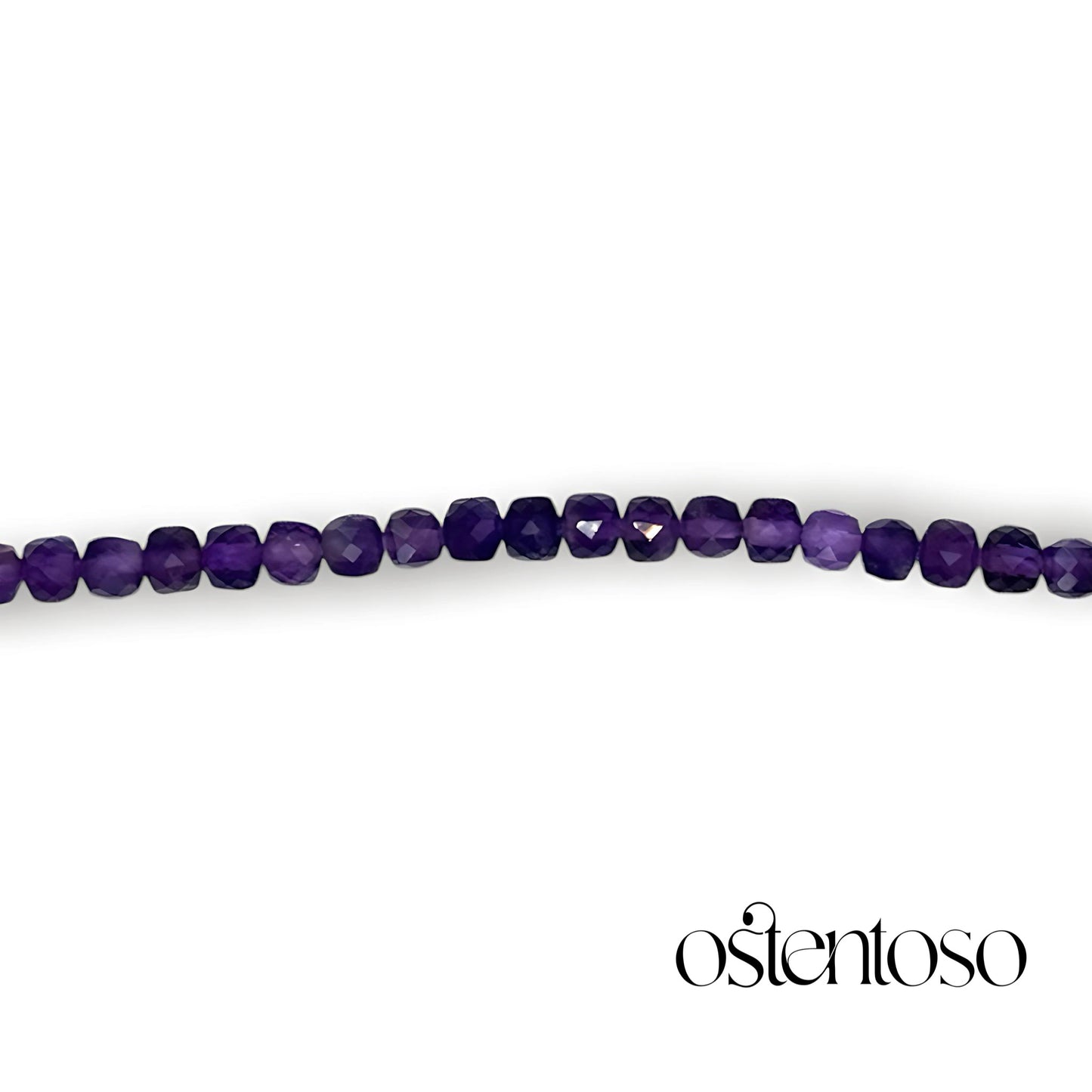 Brazalete Amatista cubica facetada tamaño No. 4 mm.