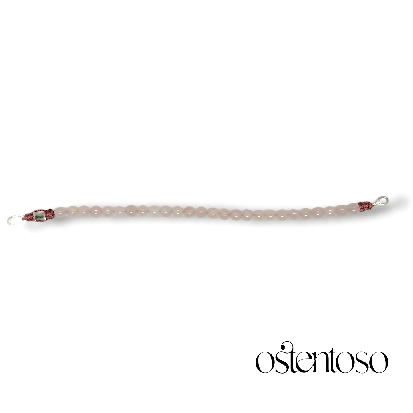 Brazalete Cuarzo Rosa esferico tamaño No. 6 mm.