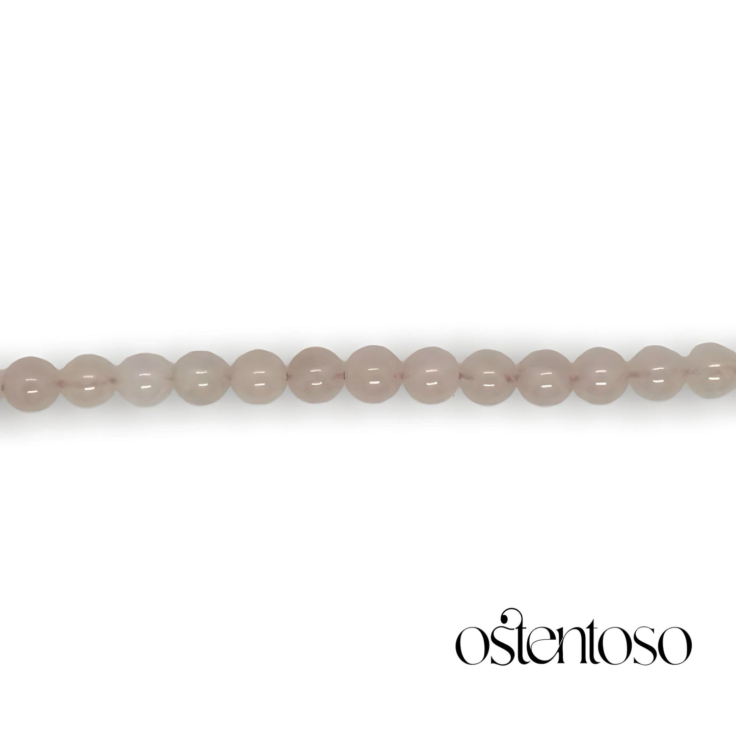 Brazalete Cuarzo Rosa esferico tamaño No. 6 mm.
