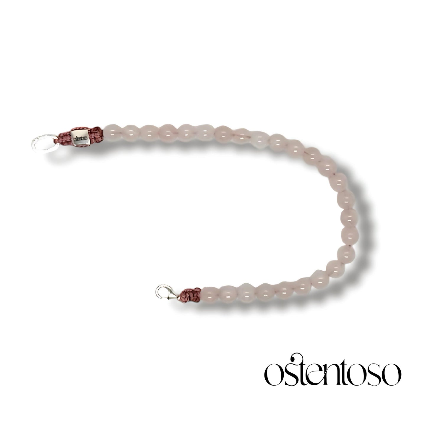 Brazalete Cuarzo Rosa esferico tamaño No. 6 mm.
