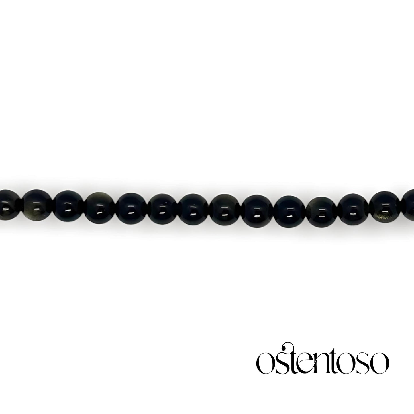 Spherical Obsidian Bracelet size No. 6 mm.