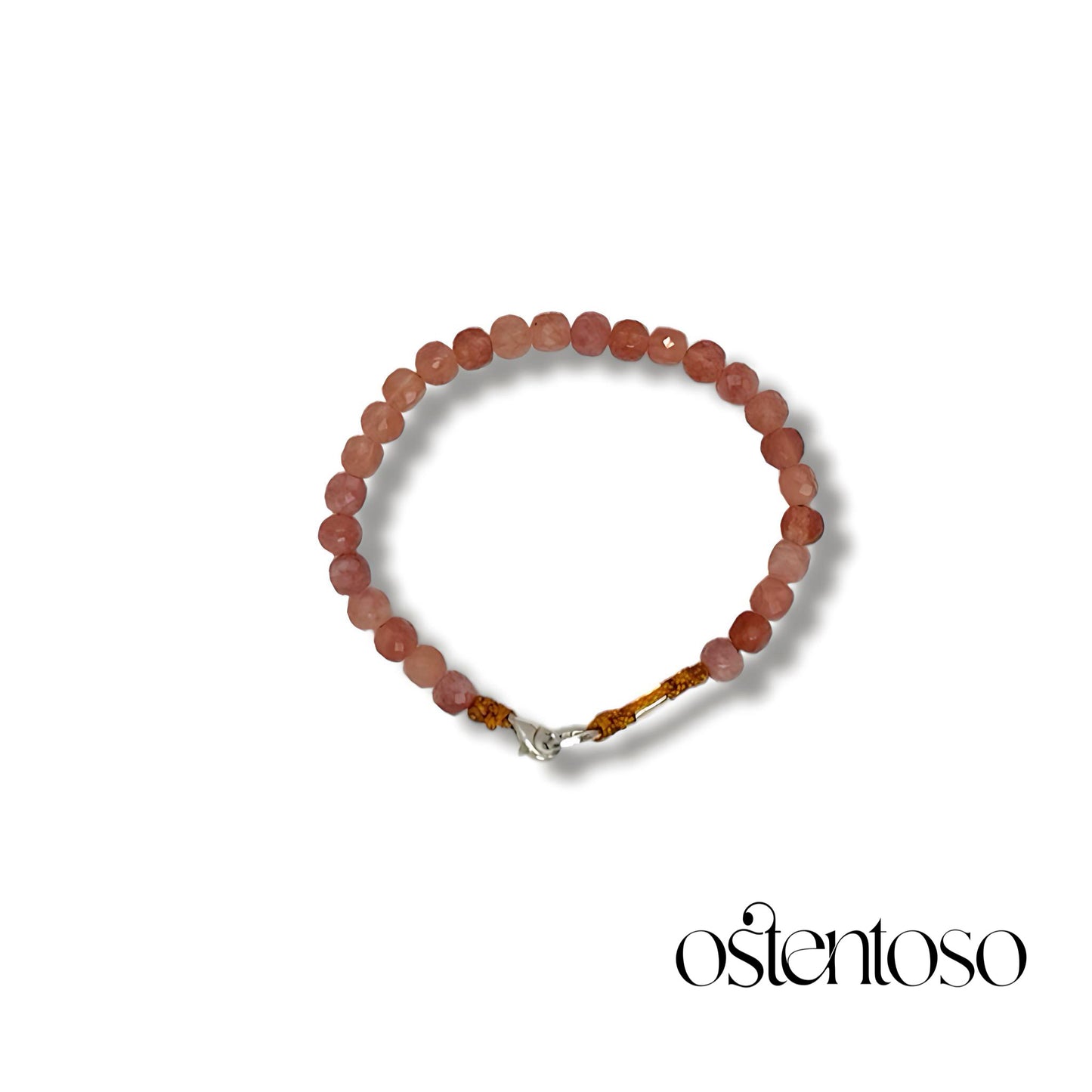 Faceted cubic Sunstone bracelet size No. 6 mm.