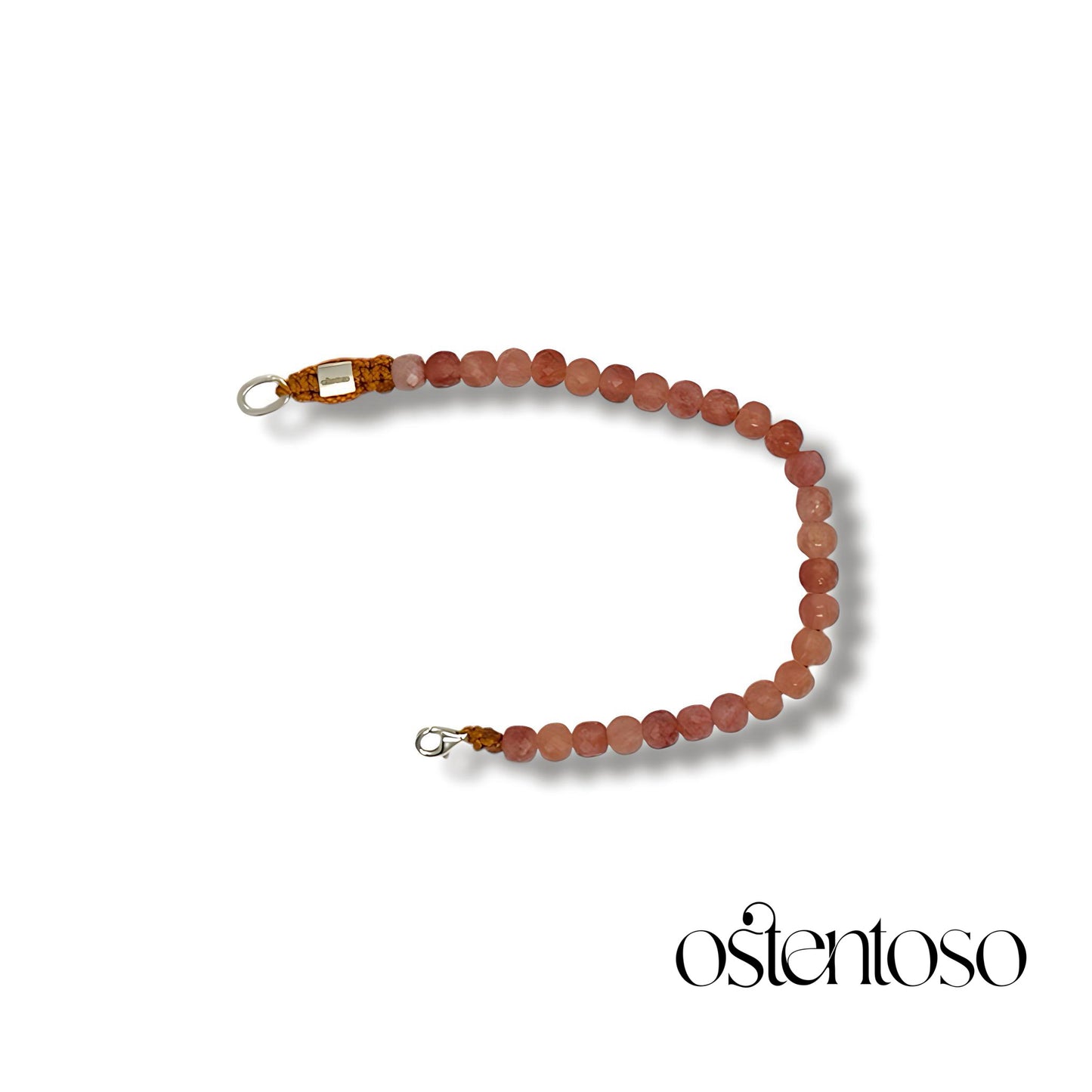 Faceted cubic Sunstone bracelet size No. 6 mm.
