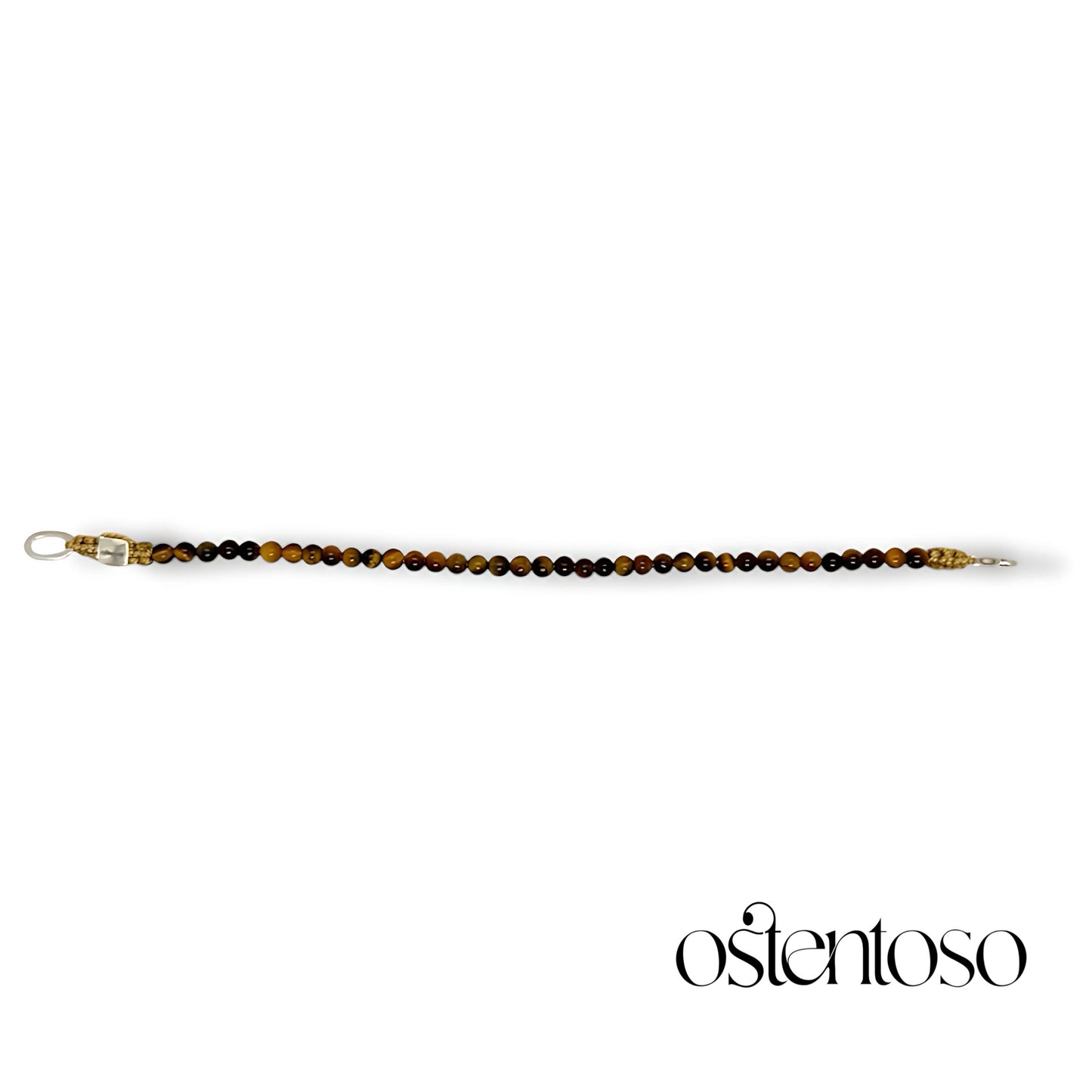 Spherical golden tiger's eye bracelet size No. 4 mm.