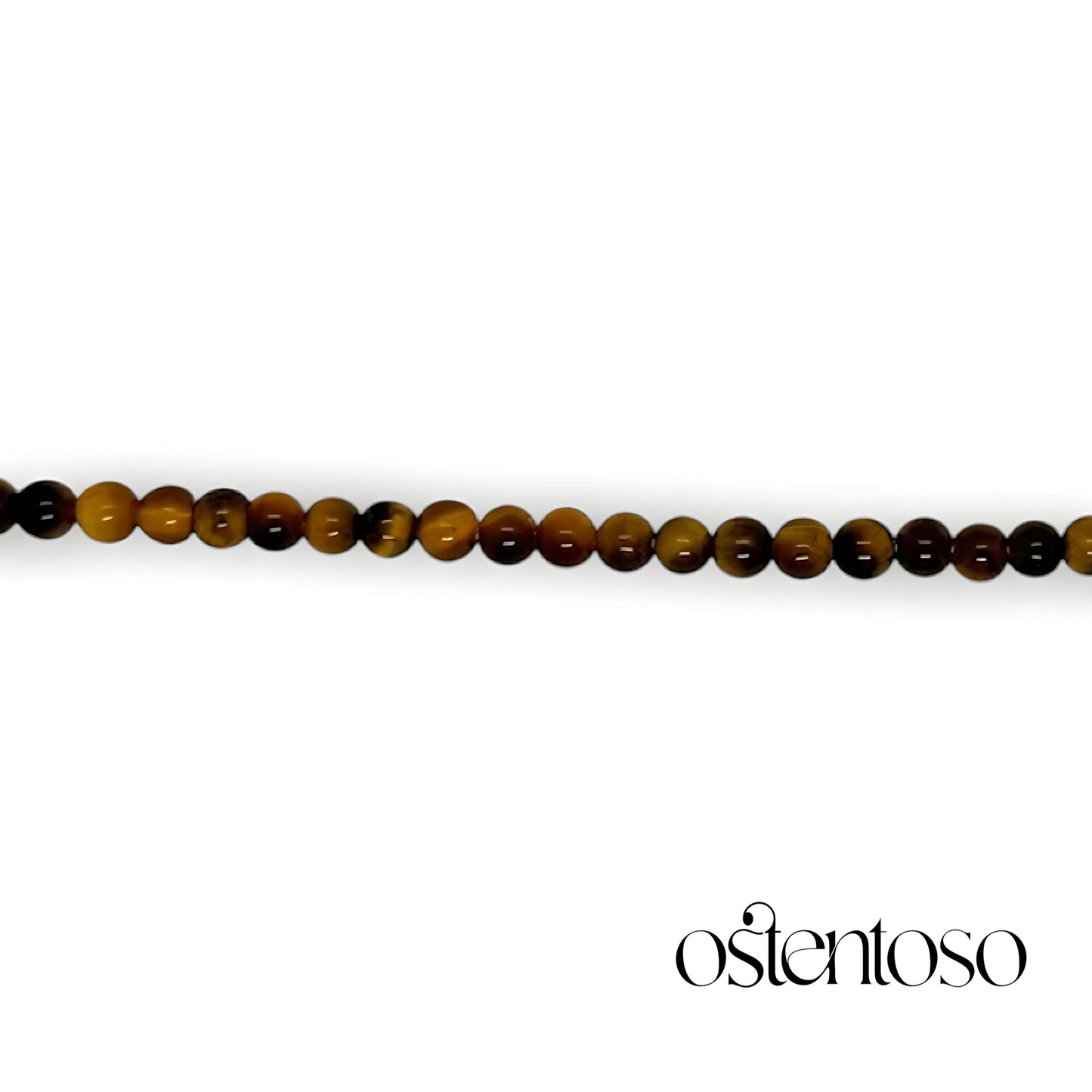Spherical golden tiger's eye bracelet size No. 4 mm.