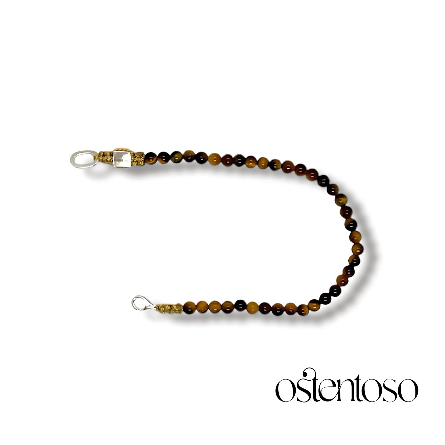 Spherical golden tiger's eye bracelet size No. 4 mm.