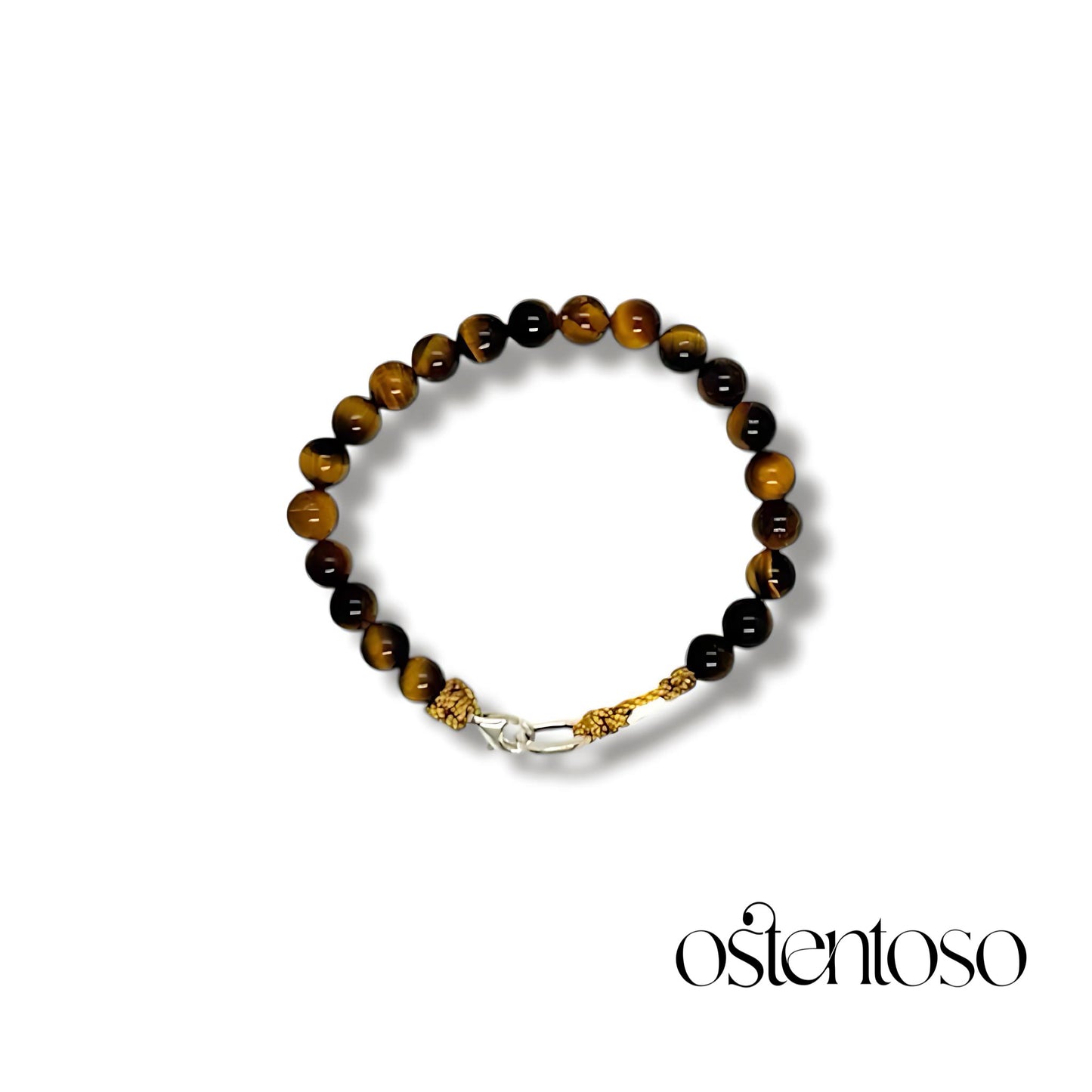 Spherical golden tiger's eye bracelet size No. 6 mm.