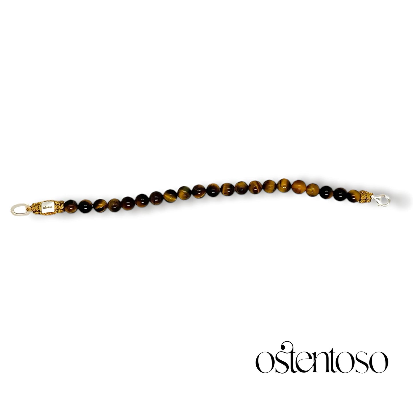 Spherical golden tiger's eye bracelet size No. 6 mm.