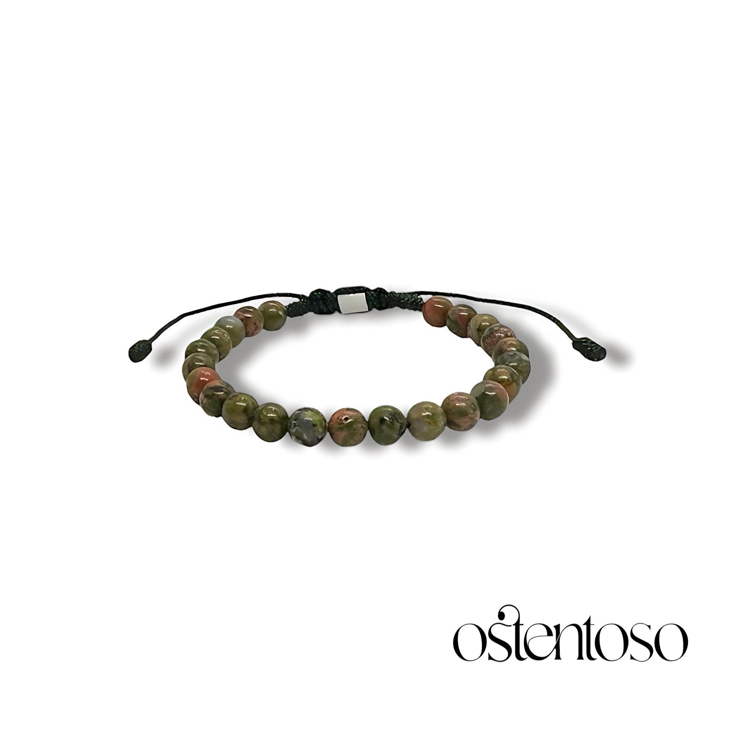 Pulsera Unakita esferica tamaño No. 6 mm.